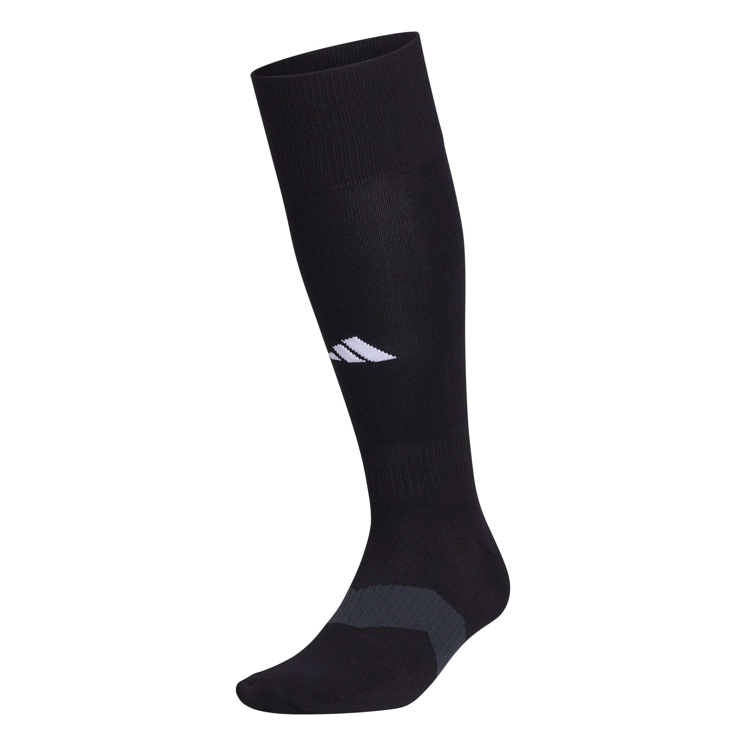 Close-up of moisture-wicking adidas athletic socks with arch support