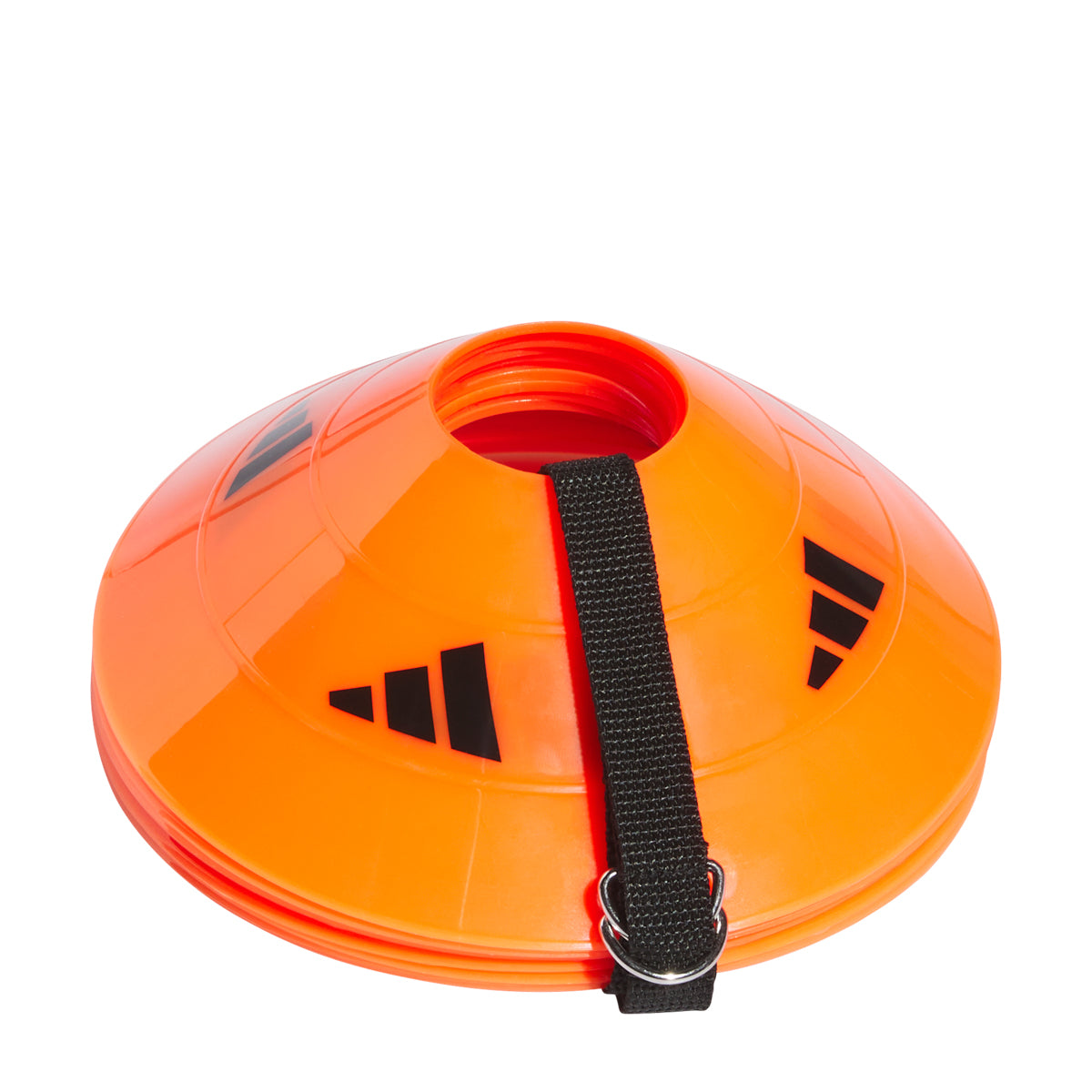 Close-up of Agility Pro Soccer Cones showcasing vibrant orange color for kids' training