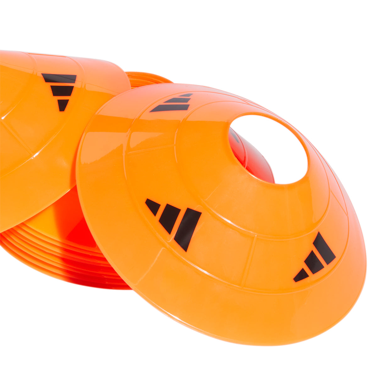 Close-up of Agility Pro Soccer Cones showcasing vibrant orange color for kids training