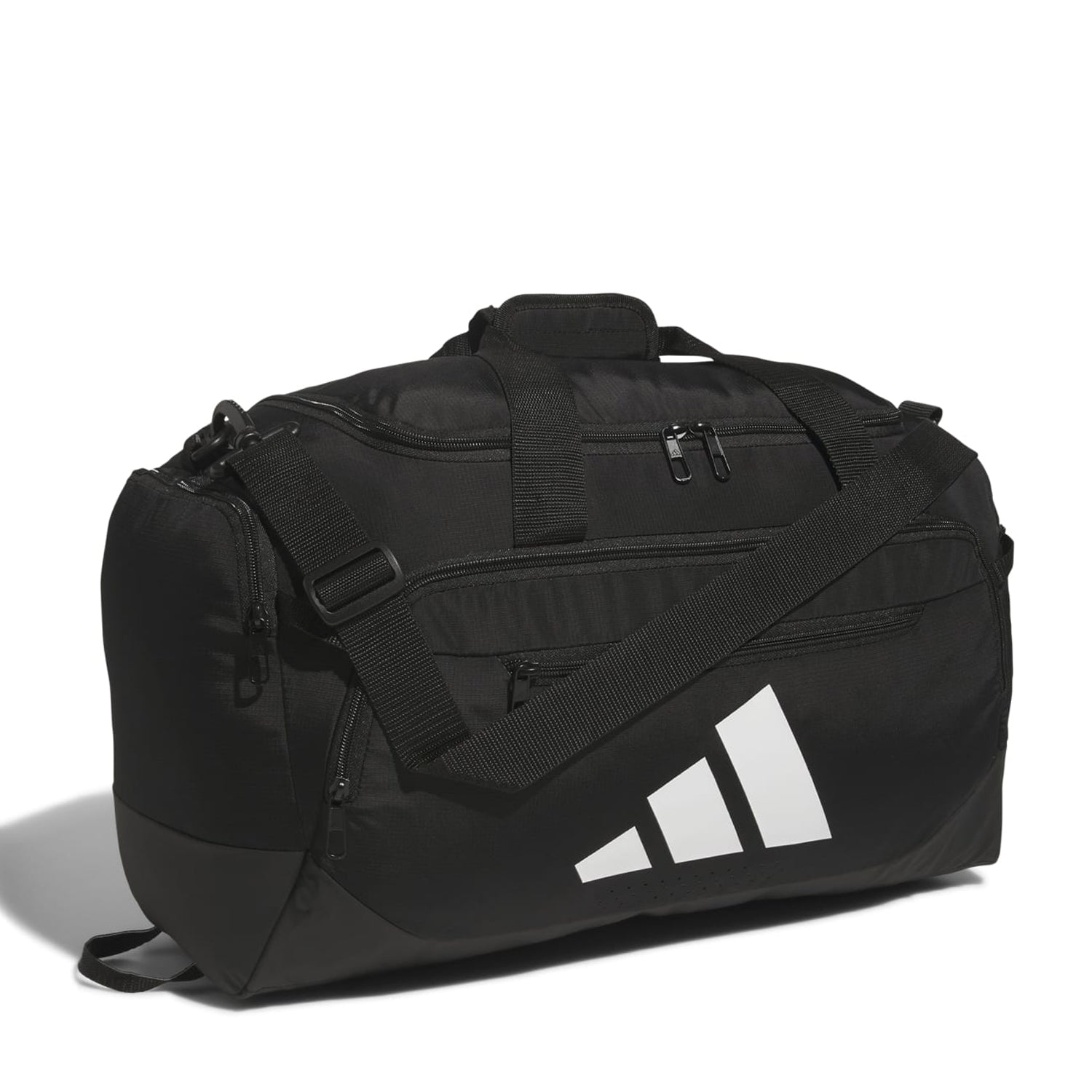 Front view of the DefenderEdge small duffel showcasing its compact silhouette for weekend travel