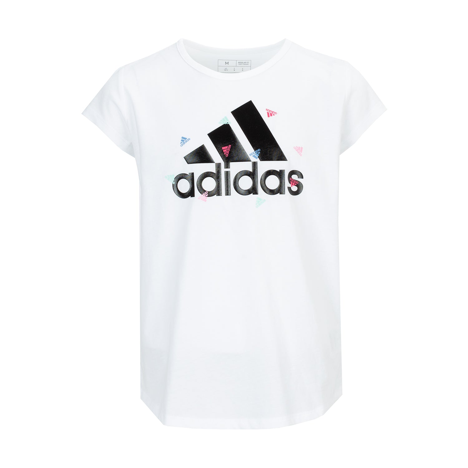 Front view of Essential Youth Tee in bright colors, perfect for kids