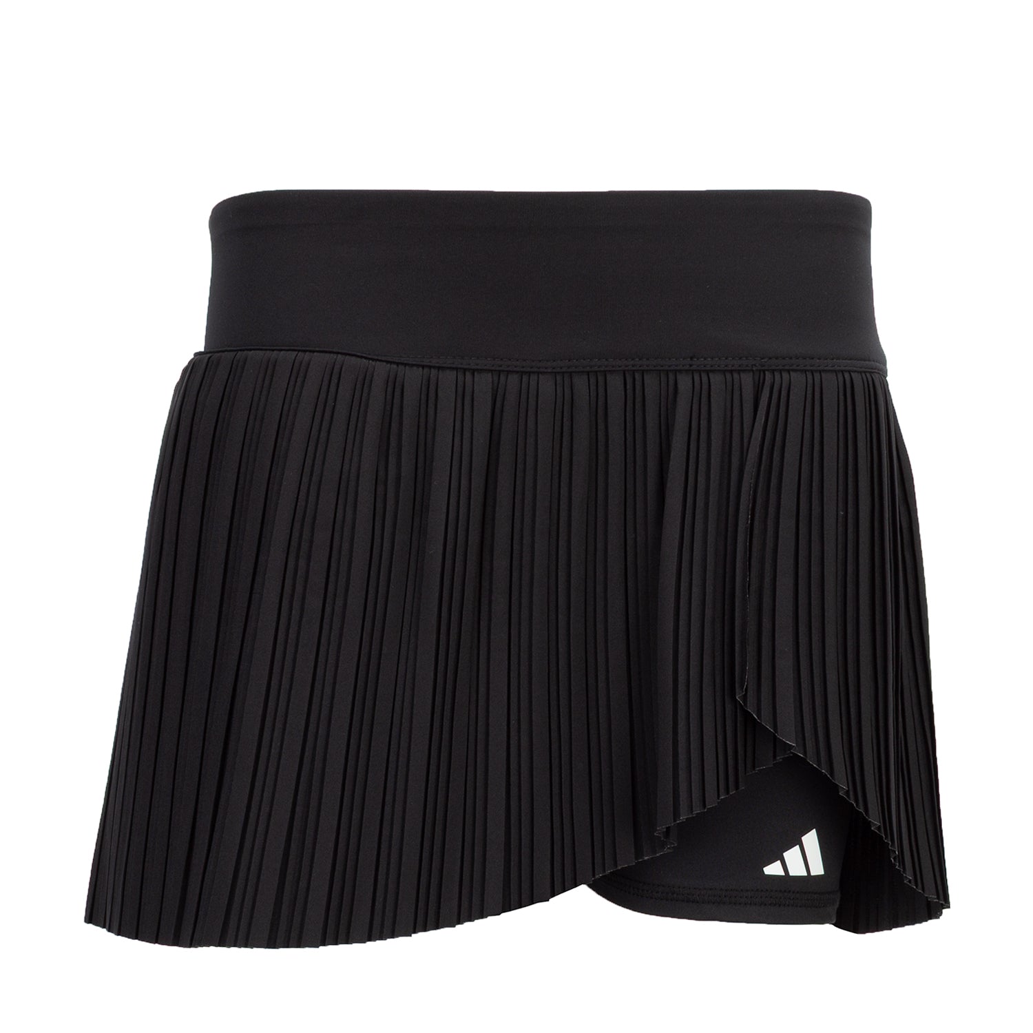 Close-up of the youth pleated woven skort in a sunny outdoor setting.