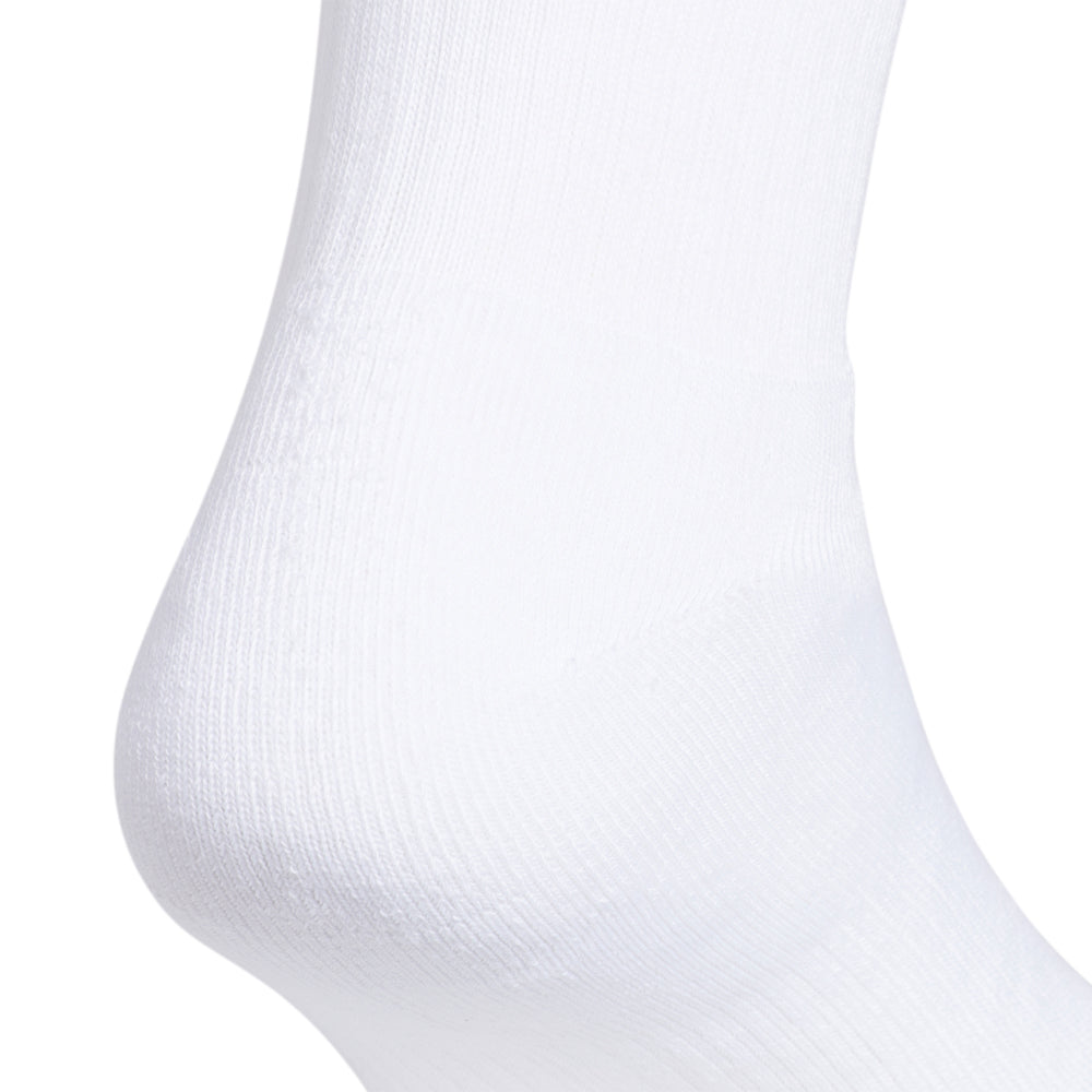 Full 6-pack display of cheap adidas moisture-wicking socks in large size