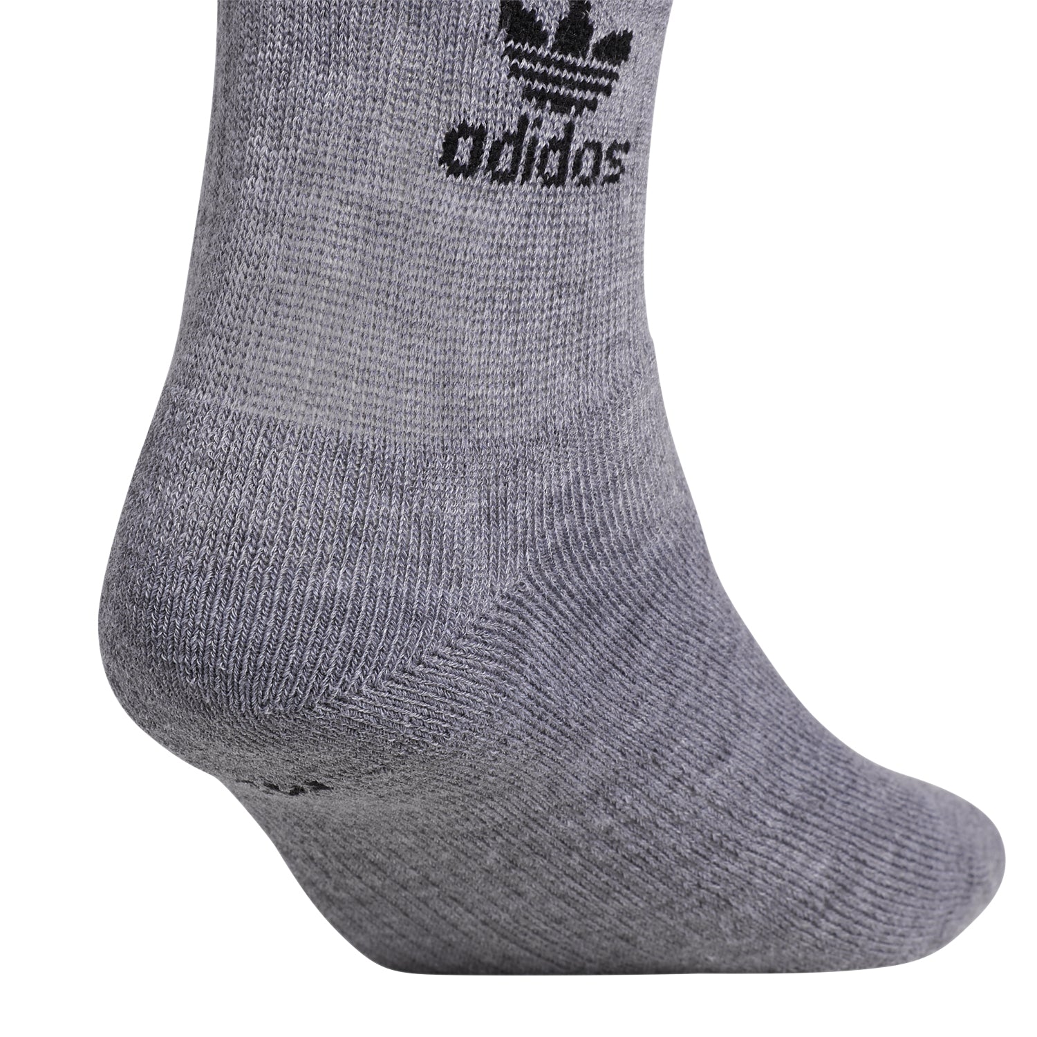 Adidas Originals quarter socks displayed in a pack, highlighting the ribbed design and large fit.
