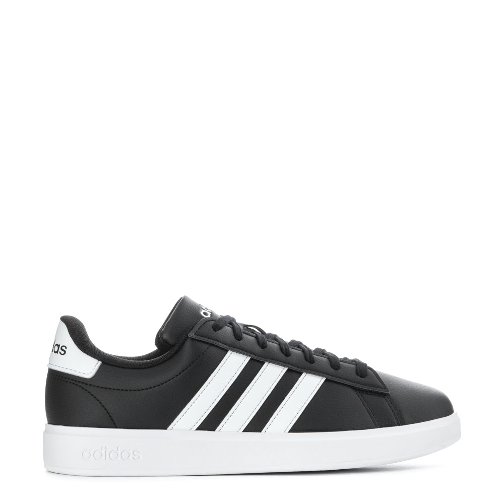 Side view of Adidas Grand Court 2.0 men's sneakers showcasing the sleek design.