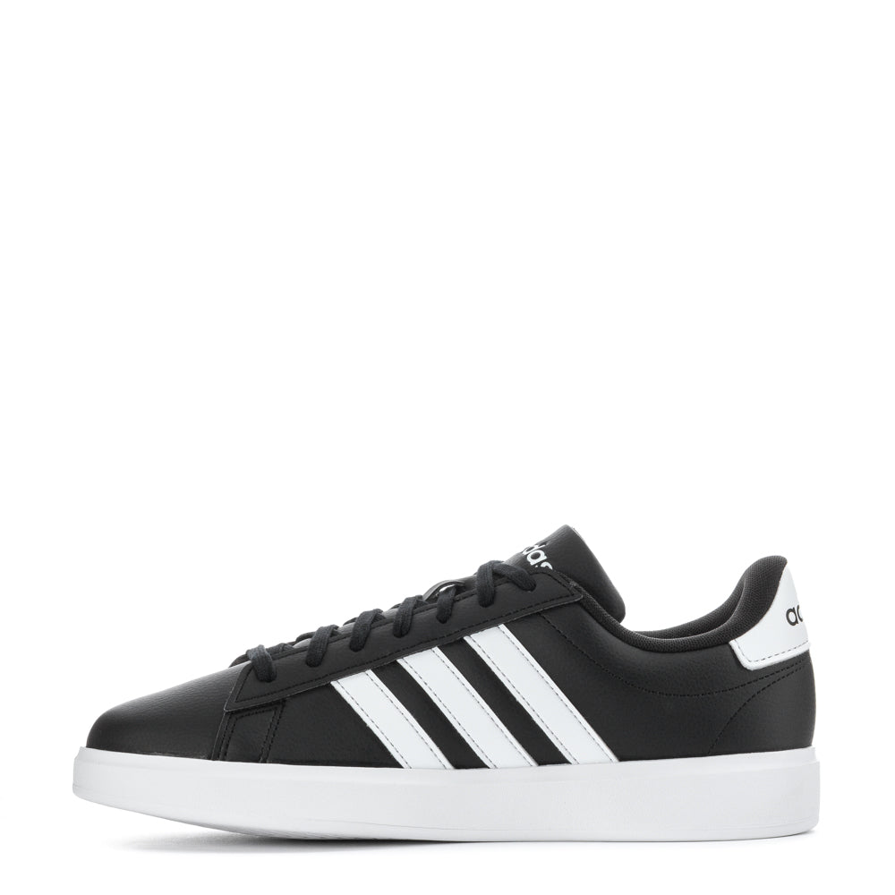 Top view of Adidas Grand Court 2.0 sneakers, highlighting the cushioned insole and laces.