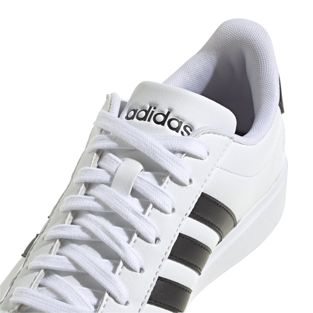 Adidas Grand Court womens sneakers worn during a casual outing, demonstrating their versatility and comfort.