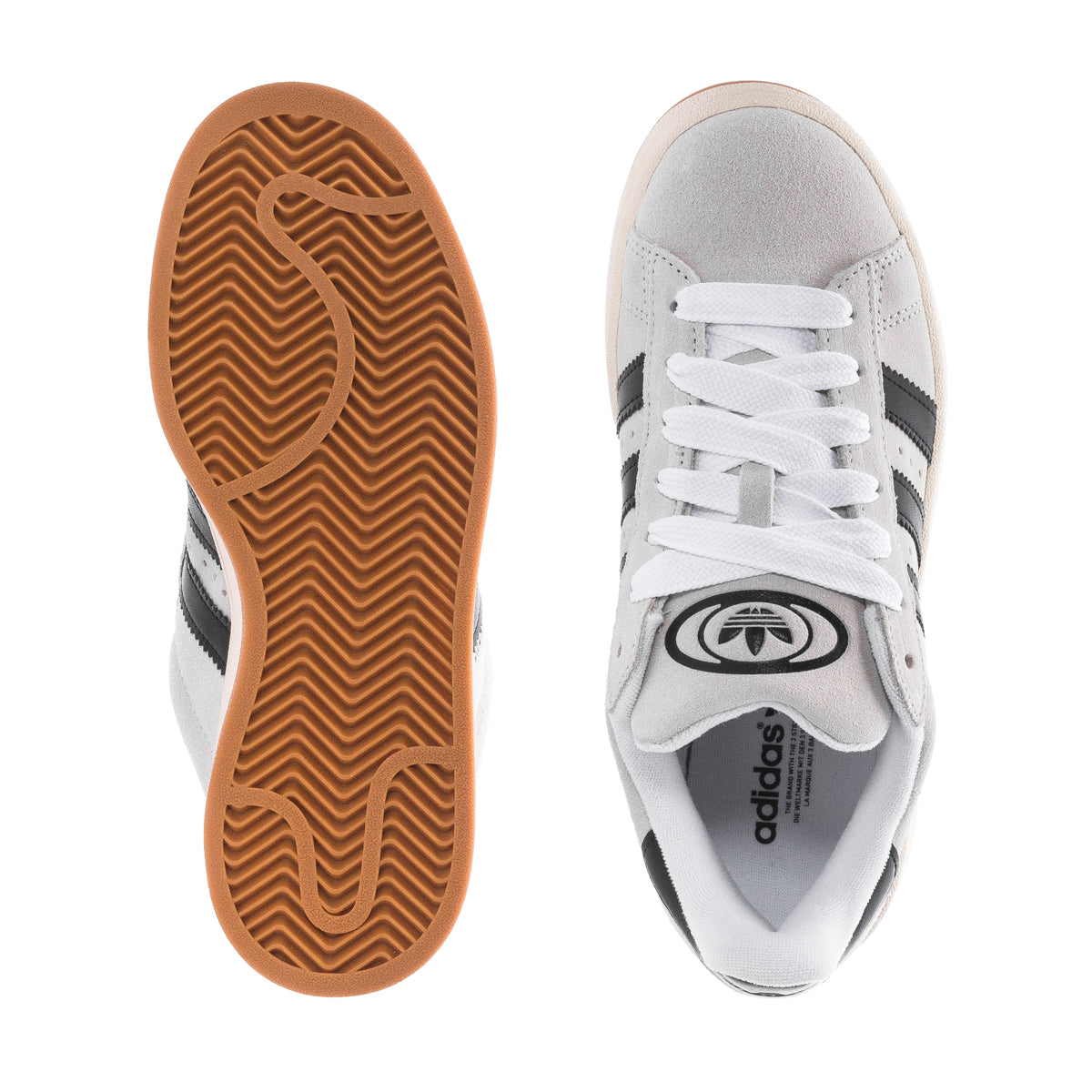 Adidas Campus 00s womens sneakers showcasing the textile upper and iconic branding
