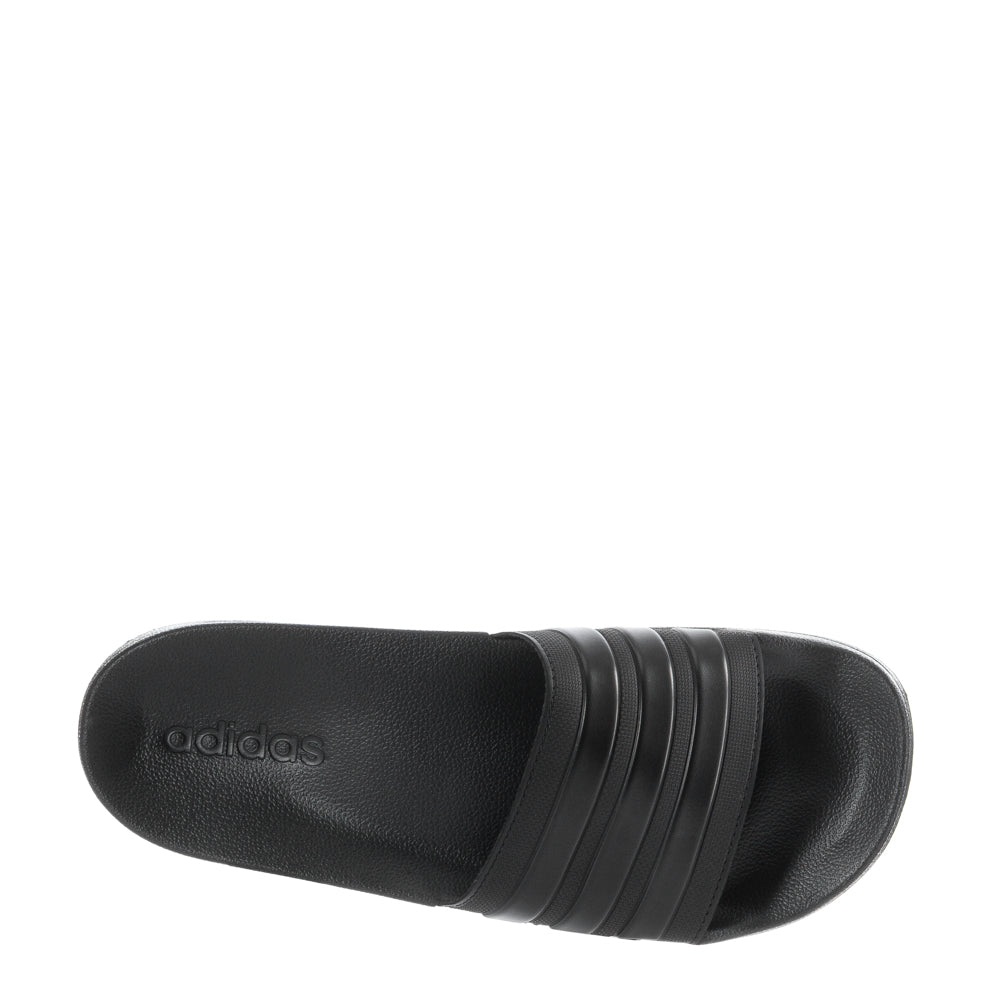 adidas mens shower slides on poolside deck showing quick-dry features