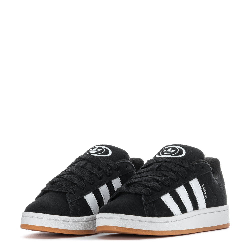 Side view of adidas Campus 00s shoes highlighting the thick laces and cushioned midsole