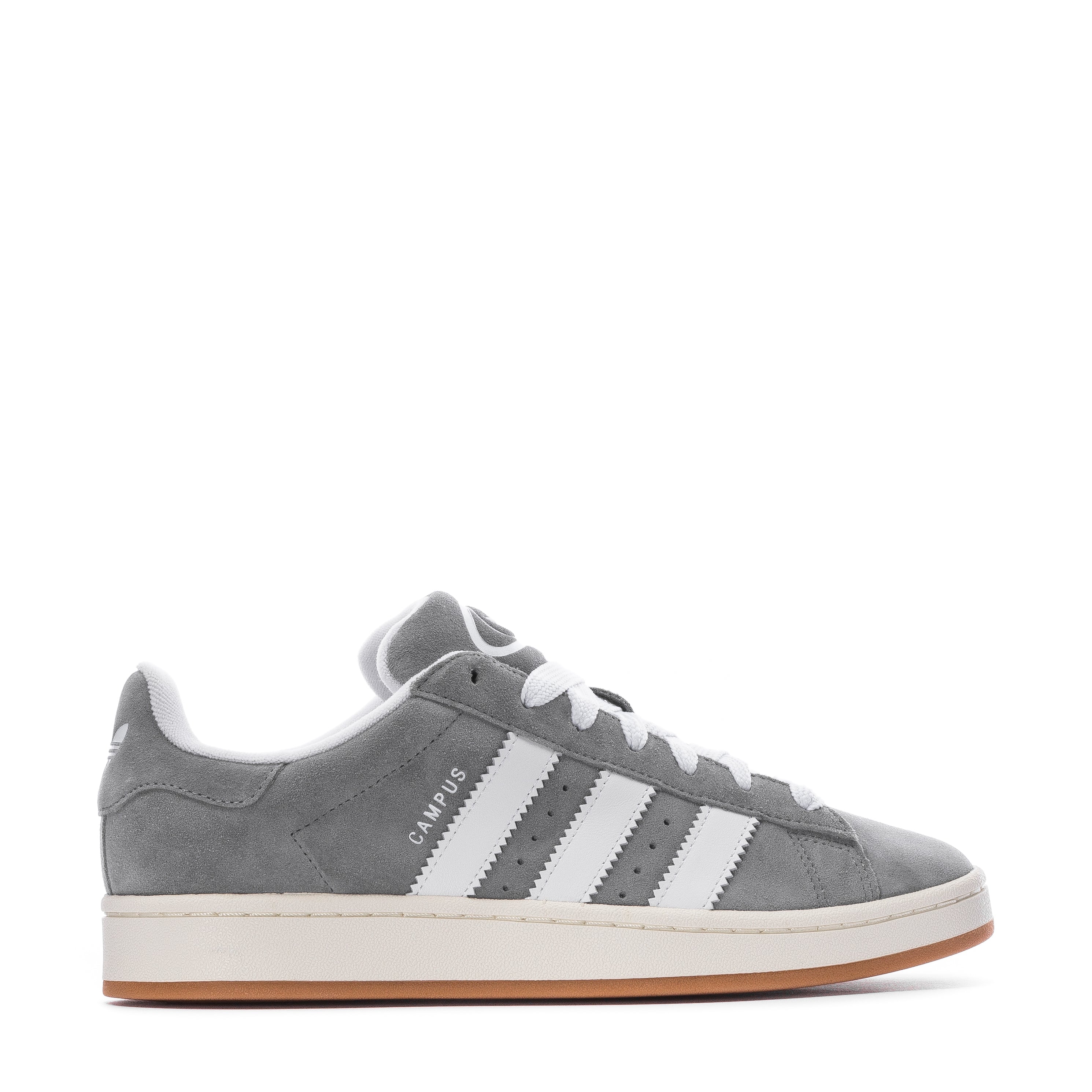 Adidas Campus 00s Men's Sneakers in grey, showcasing premium leather and terry fabric lining