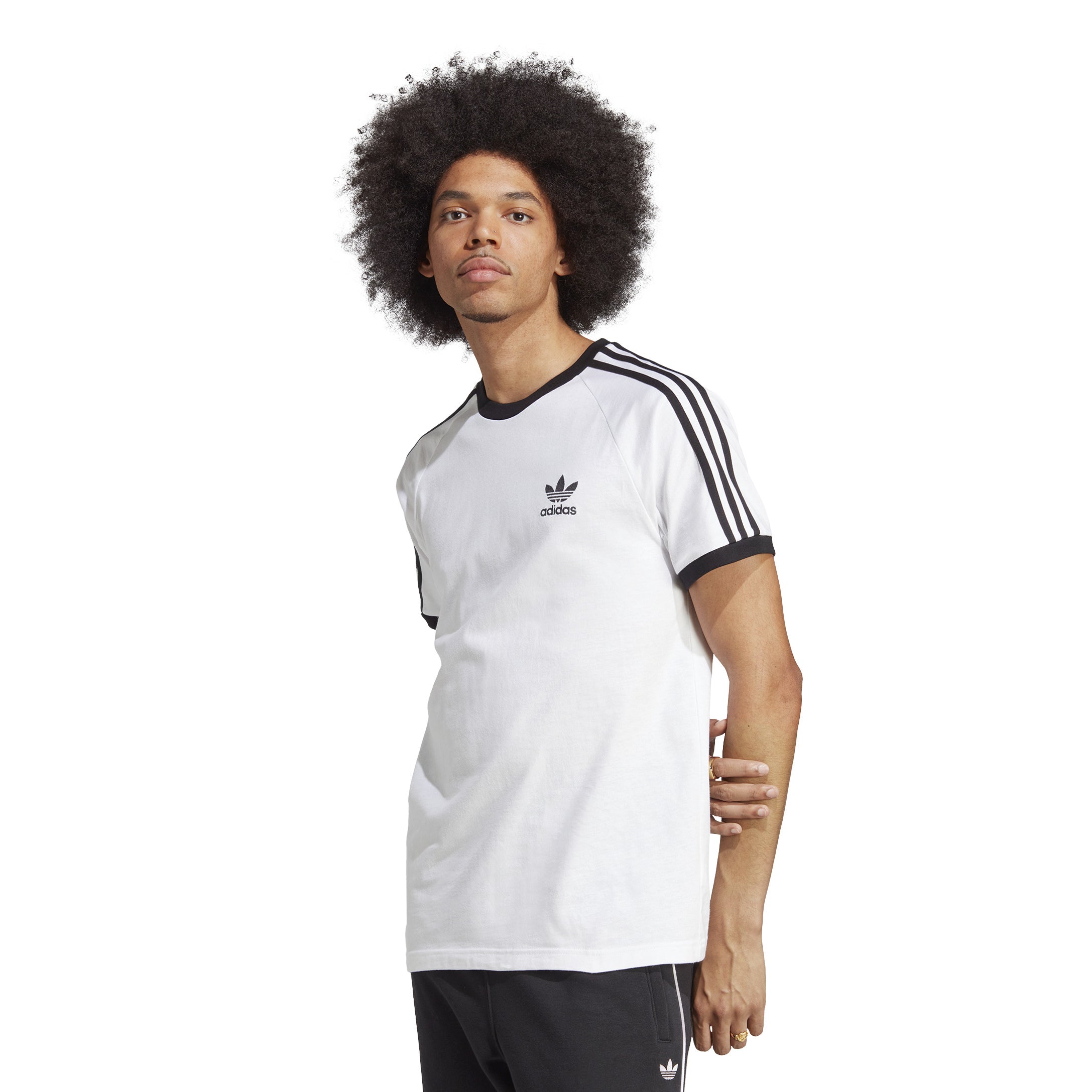 Casual outfit inspiration featuring the Adidas Mens casual tee paired with dark denim.