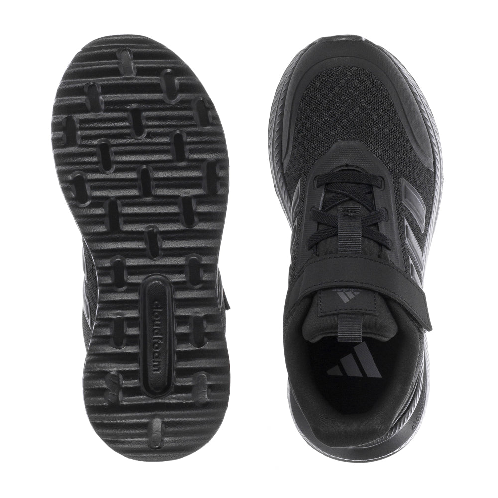 Side view of adidas X_PLR Path kids sneakers showing breathable mesh upper