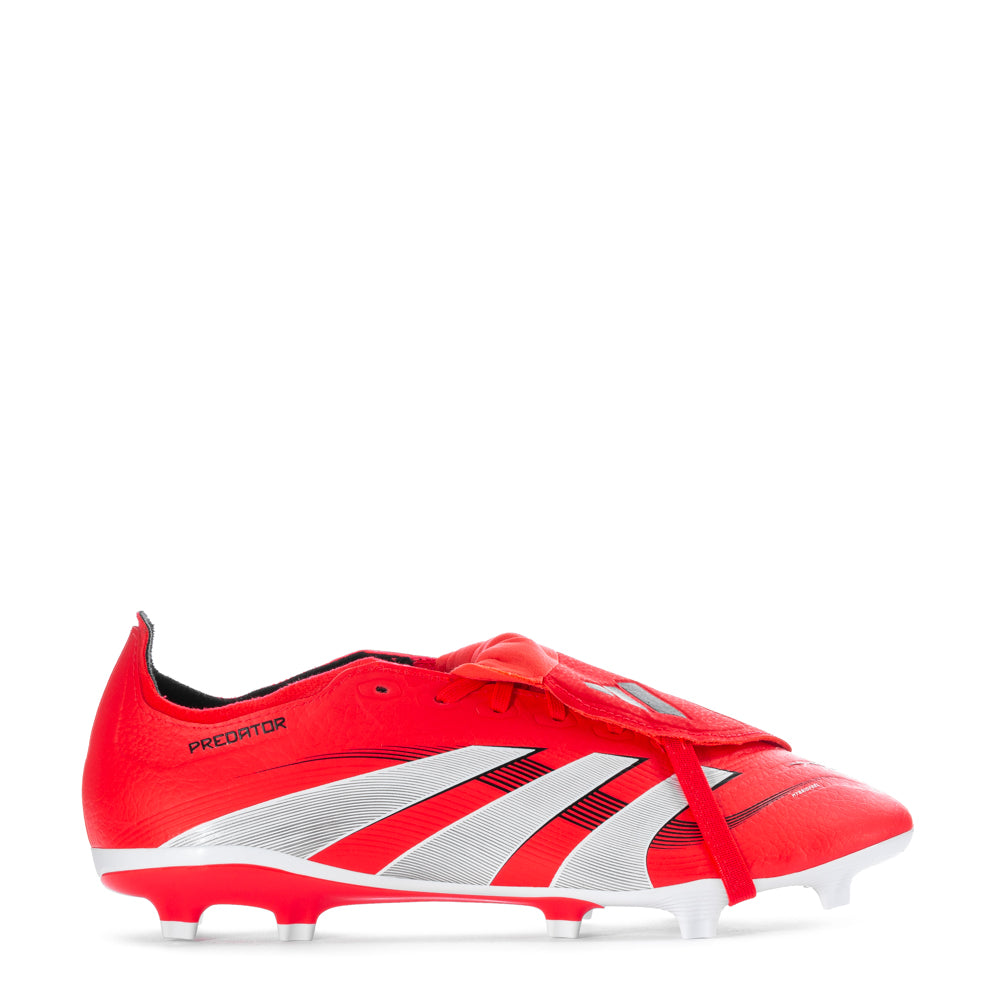 Side view of Adidas Predator League FG soccer cleats showcasing grip technology