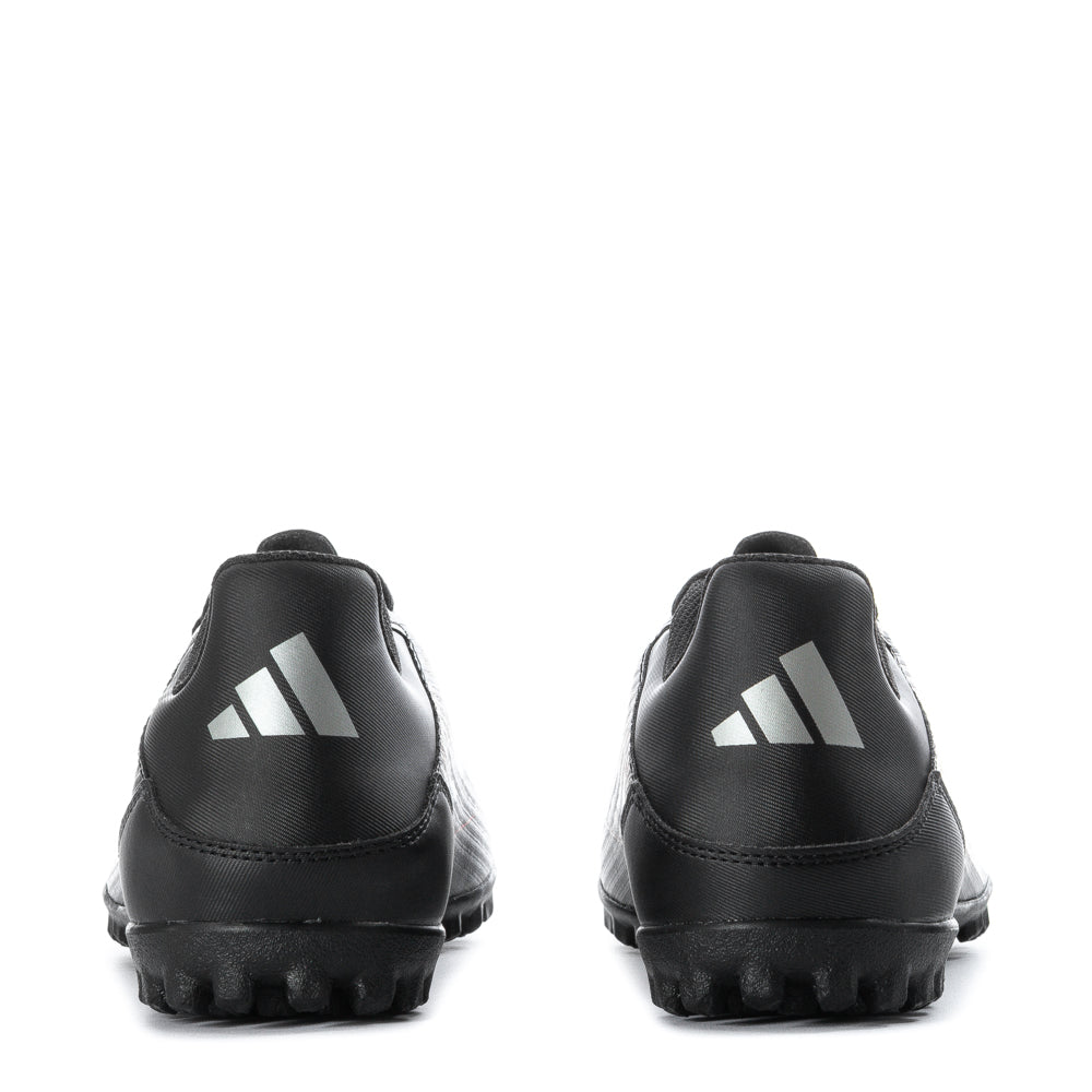 Side view of Adidas F50 Club TF shoes highlighting the padded collar and lace-up design