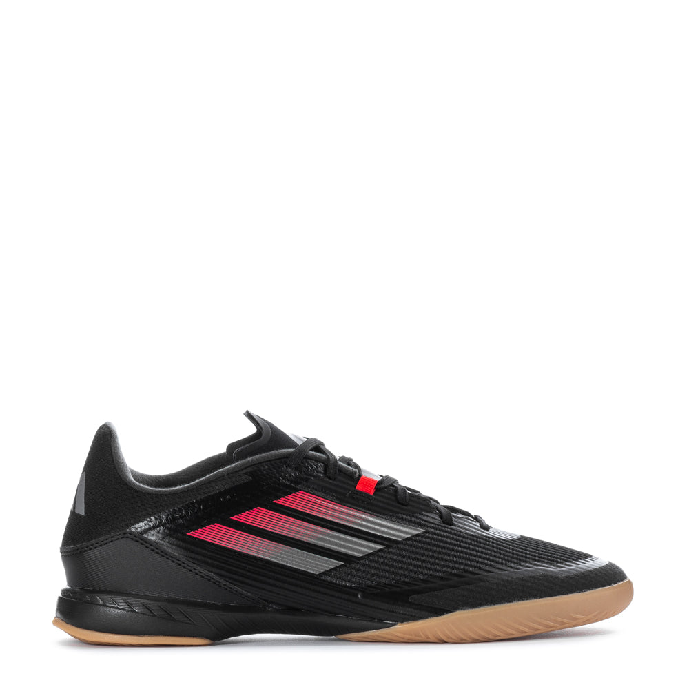 Side view of adidas F50 League IC indoor soccer shoes for men showing Fiberskin material