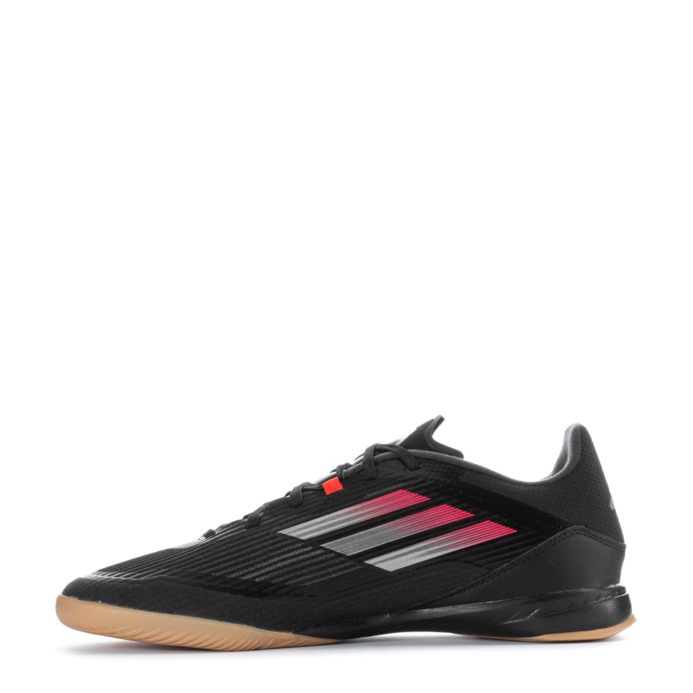 Top view of indoor soccer shoes with cushioned midsole and stretchable tongue