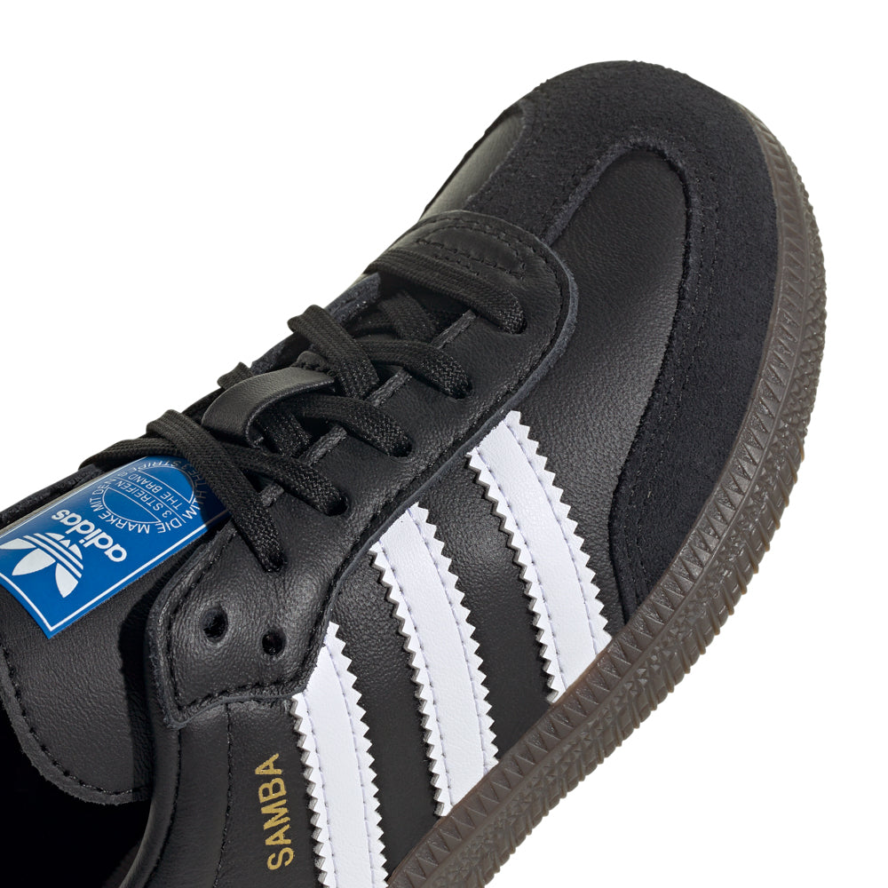 Top view of Adidas Samba Kids Sneakers, showcasing their breathable and supportive construction.