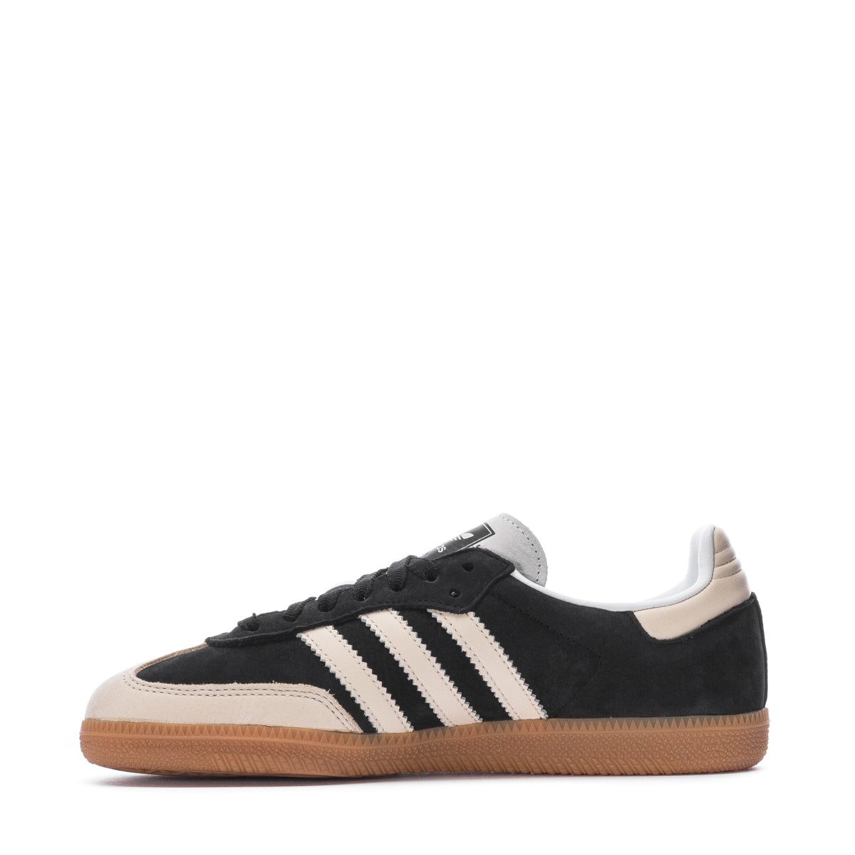 Side angle of women’s casual sneakers with rubber sole and streetwear style