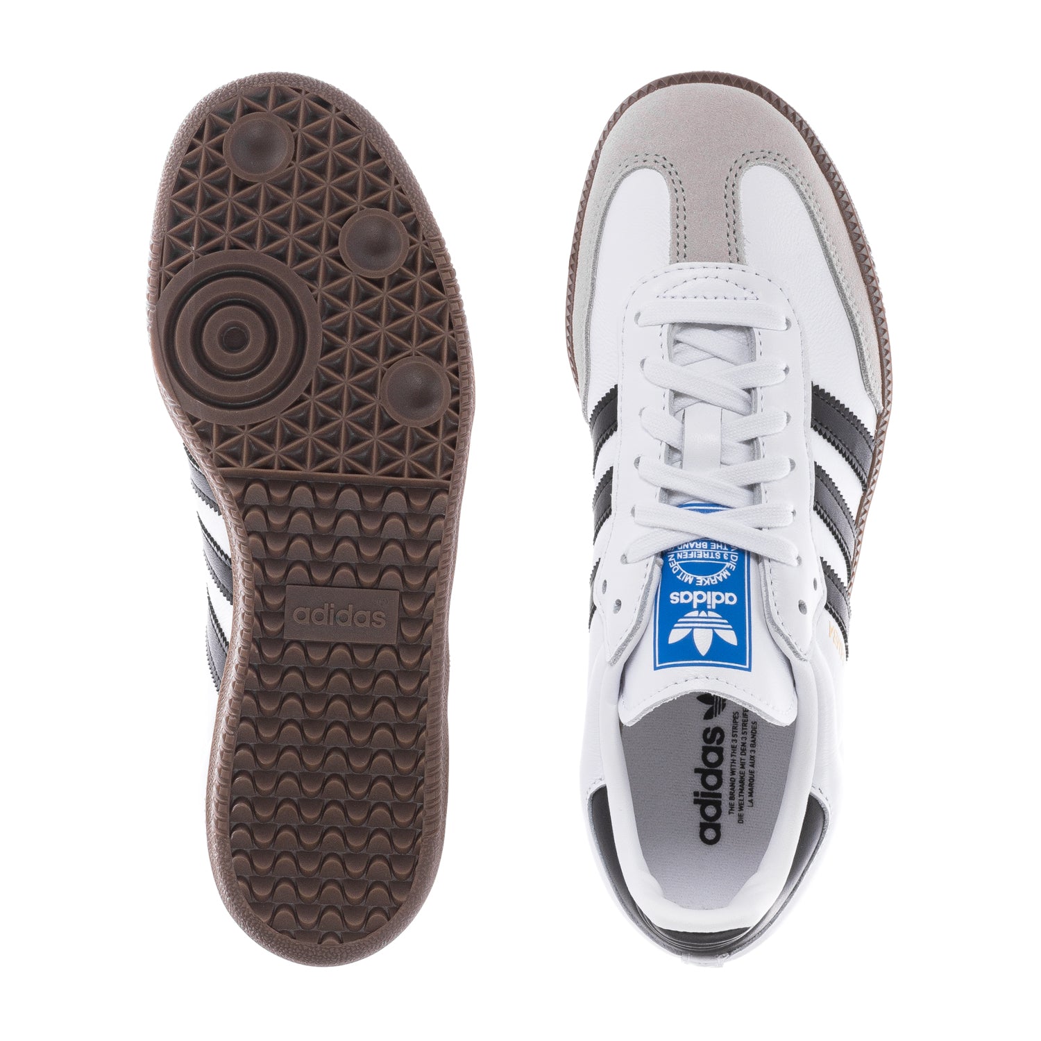 Womens adidas Samba OG sneakers showing leather and suede details for casual wear