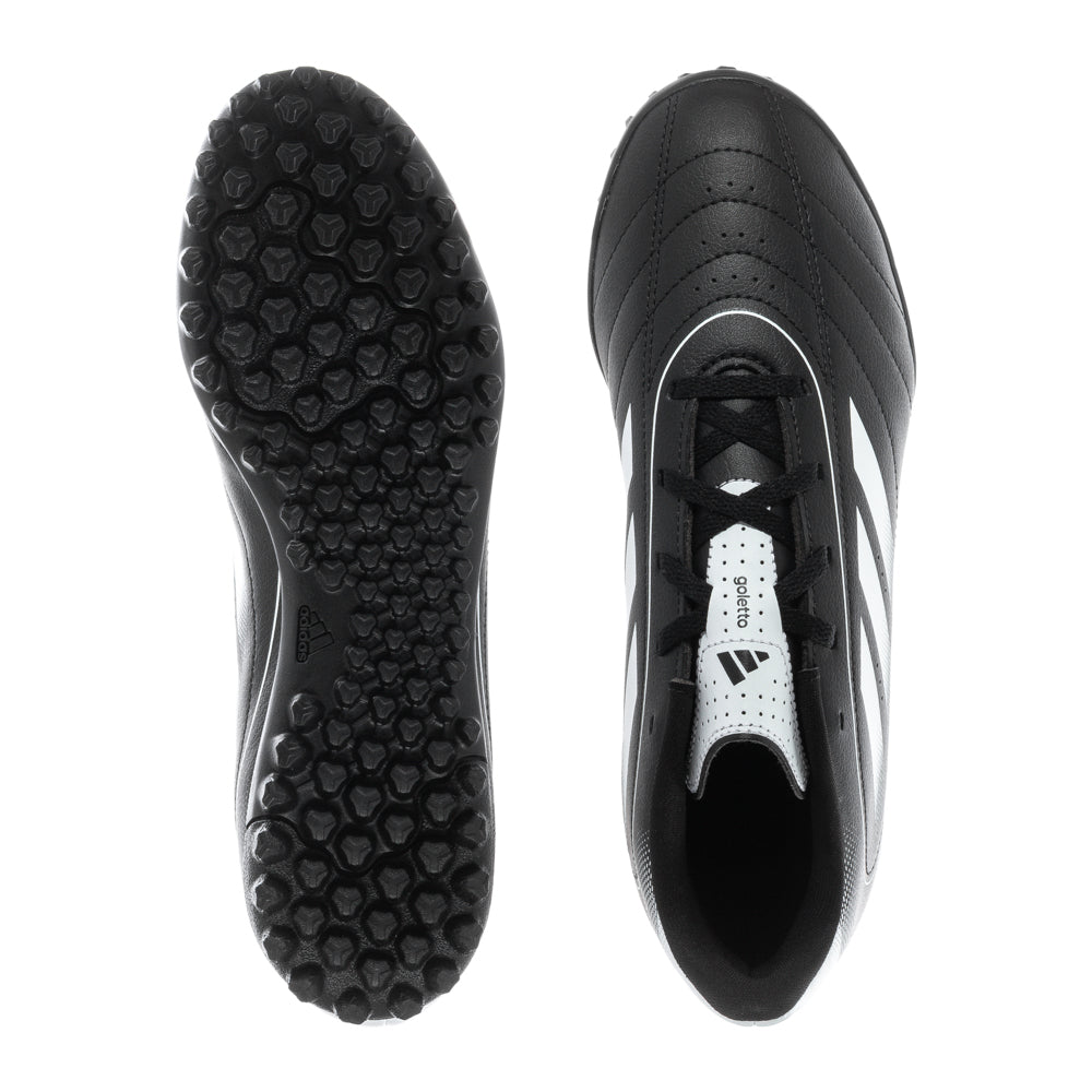 Adidas Goletto IX Youth Soccer Shoes showcasing the sleek design and turf outsole.
