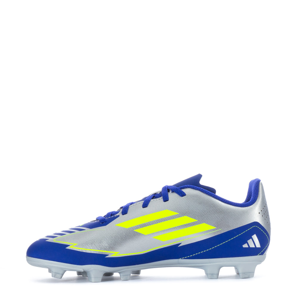 Kids wearing Adidas F50 Club FG Messi cleats during soccer match