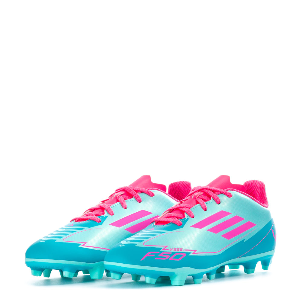 Youth soccer shoes worn on pitch, demonstrating fit and grip during gameplay