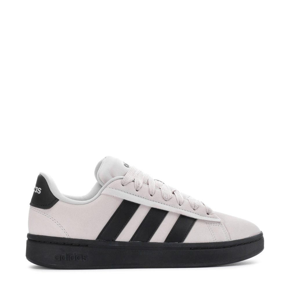 Side view of Adidas Grand Court Alpha men's sneakers highlighting the Cloudfoam midsole.