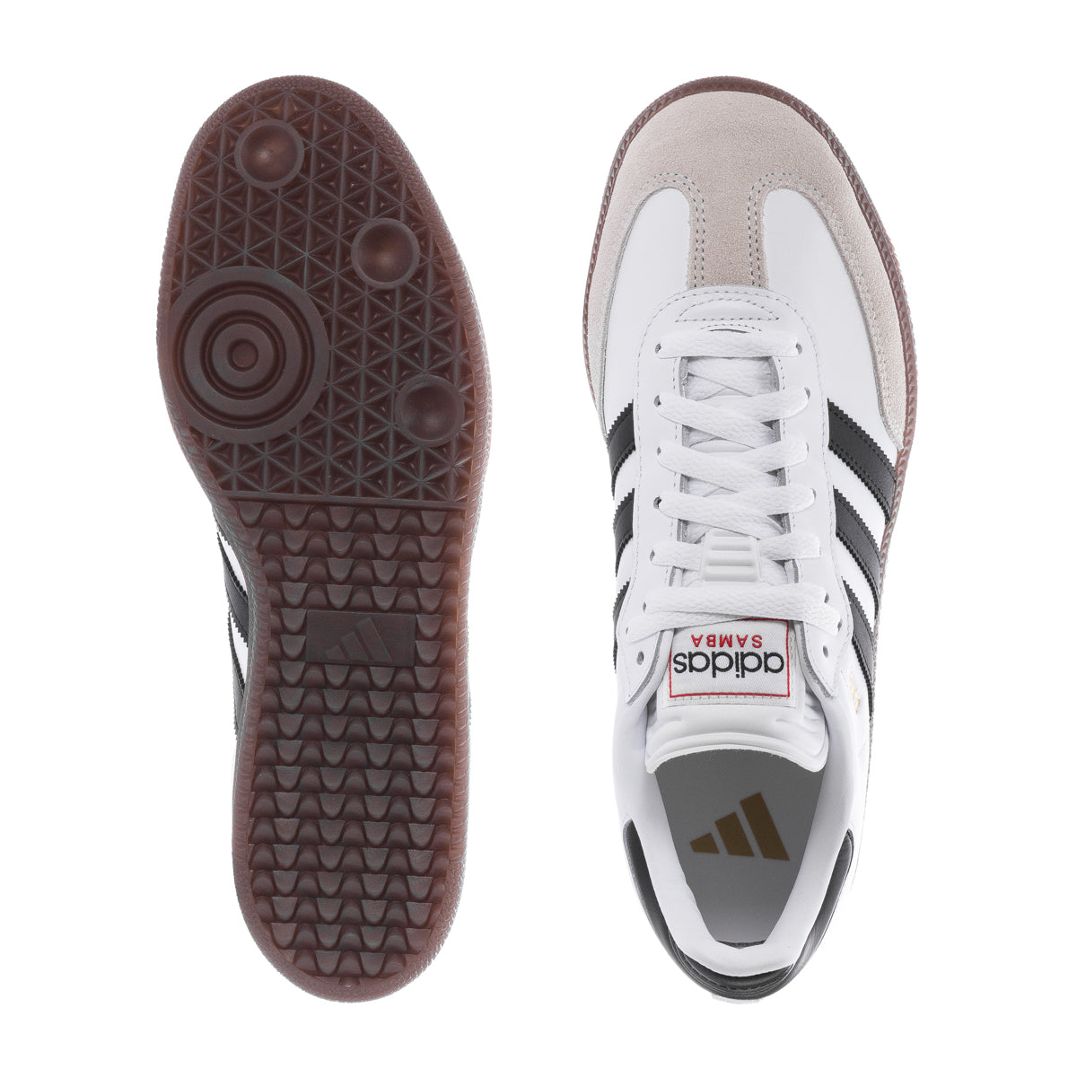 Adidas Samba Classic sneakers showcasing the serrated 3-Stripes and premium leather upper.