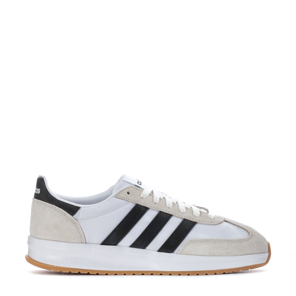 Adidas Run 70s 2.0 men's sneakers from the side, showcasing their sleek design and cushioning technology.
