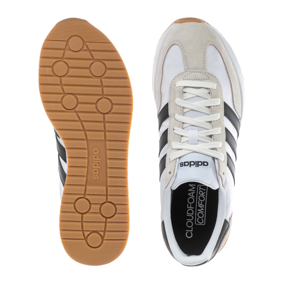 Adidas Run 70s 2.0 mens sneakers from the side, showcasing their sleek design and cushioning technology.