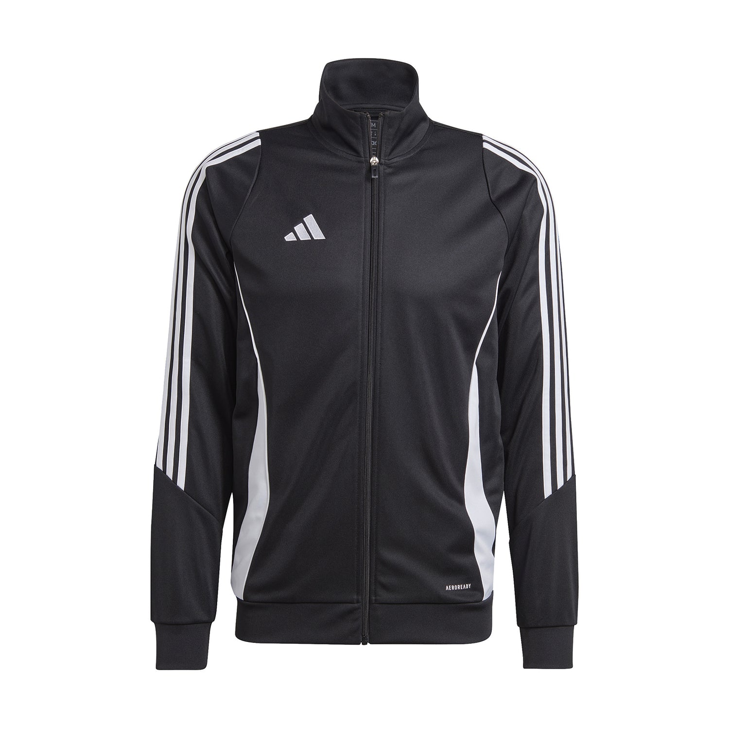 Front view of adidas Tiro24 men's track jacket showing slim fit and 3-Stripes detail
