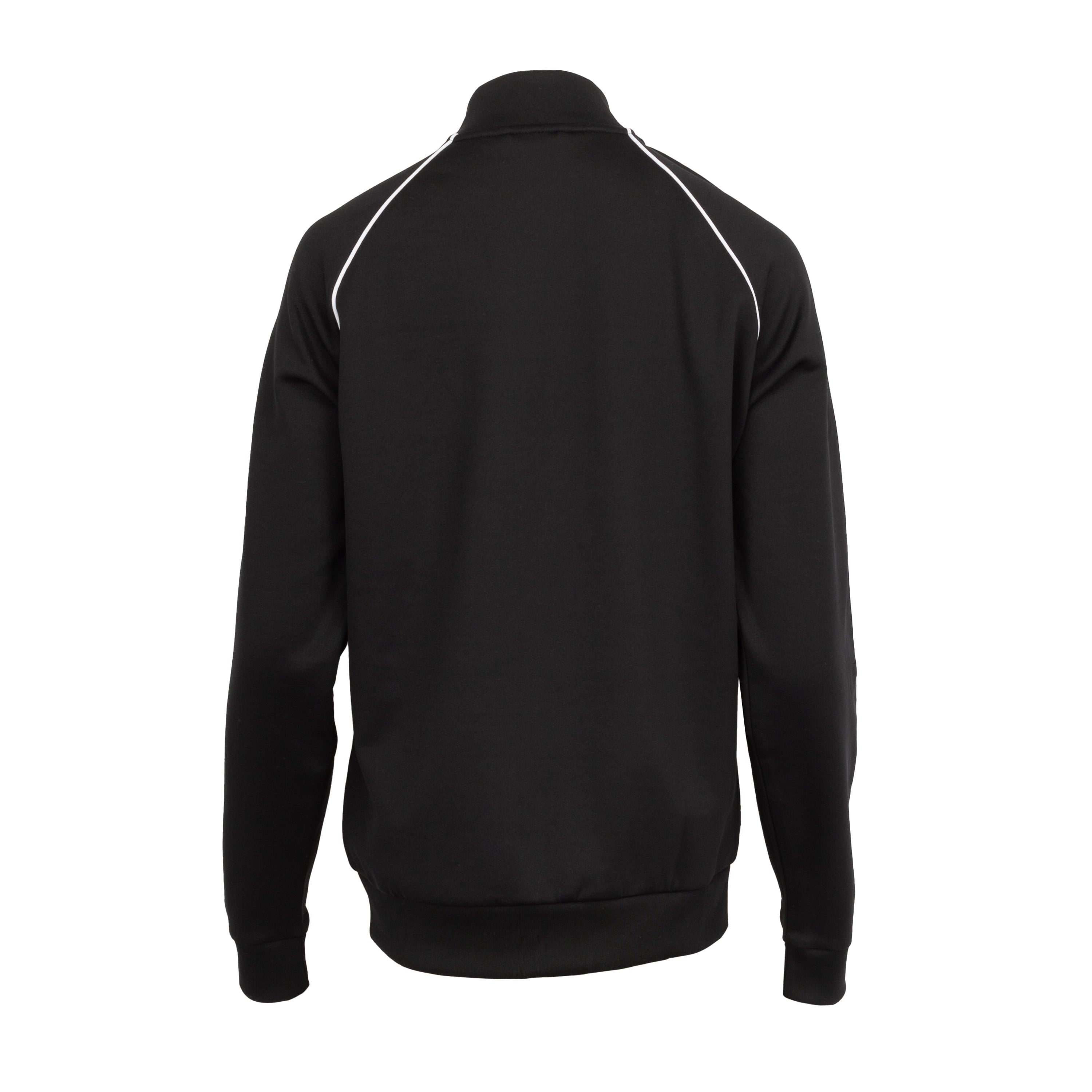 Adidas womens track jacket, worn casually at a cafe, highlighting its sporty and stylish appeal.