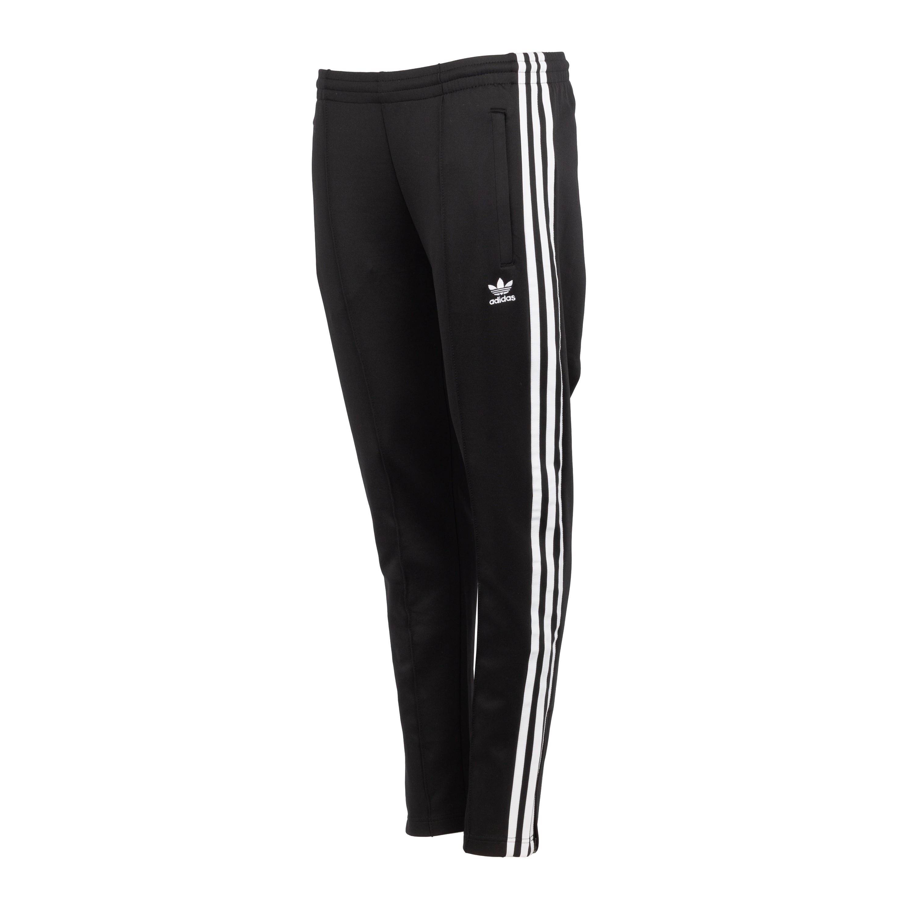 Close-up of the elastic waistband and drawcord of Adidas womens joggers.