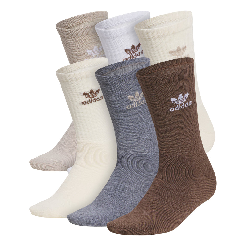 Colorful kids crew socks displayed in a playful arrangement.