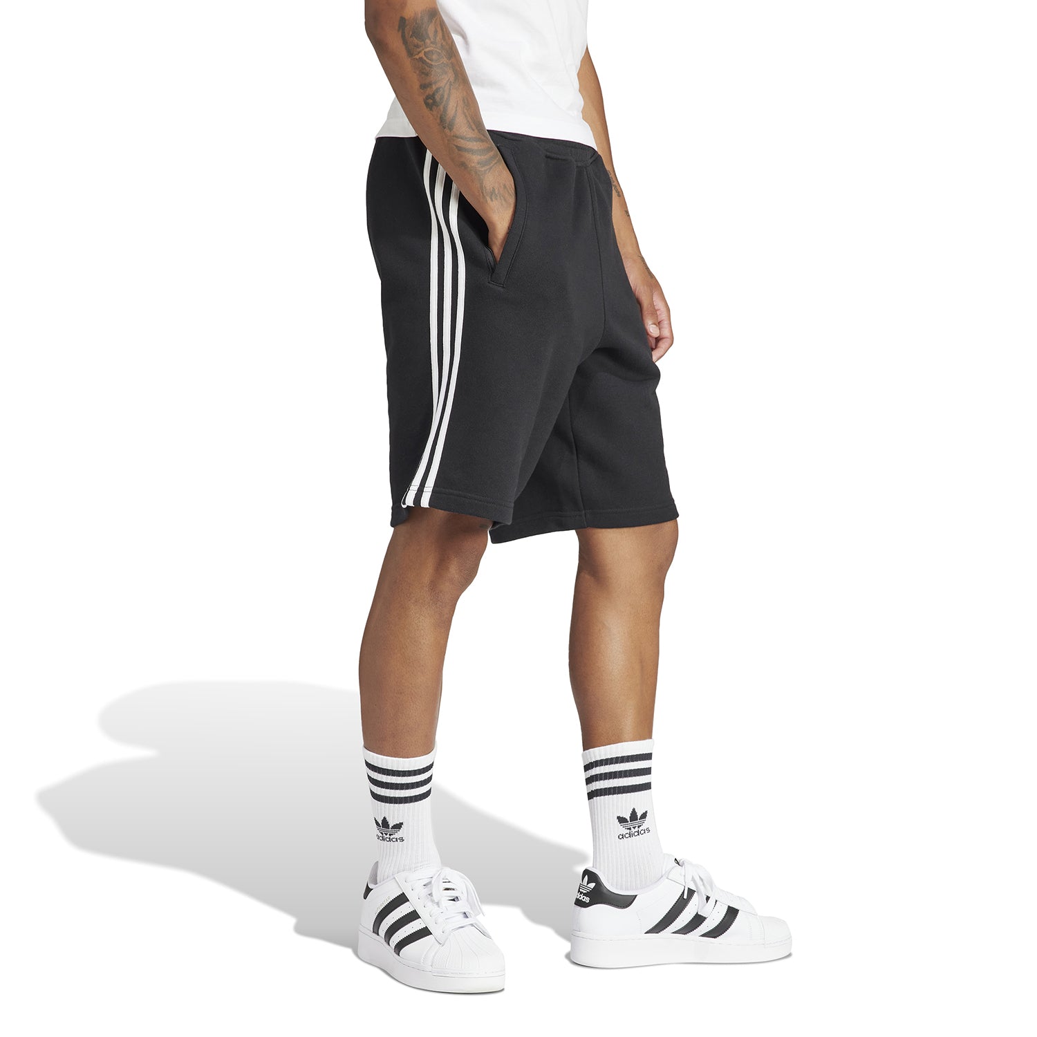 Adidas mens shorts displayed in a casual setting, ideal for everyday use.