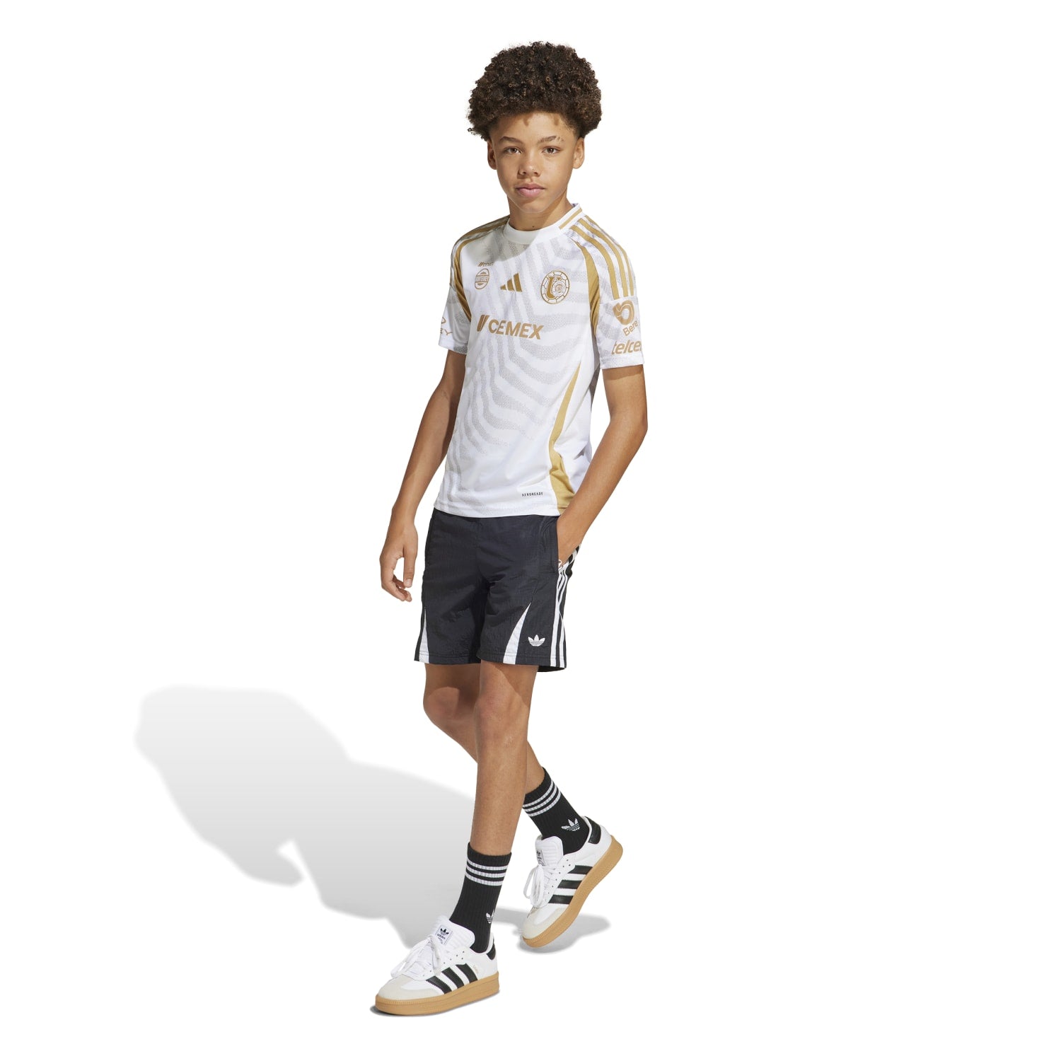 Front view of the Adidas Tigres 3rd replica youth soccer jersey, highlighting lightweight design