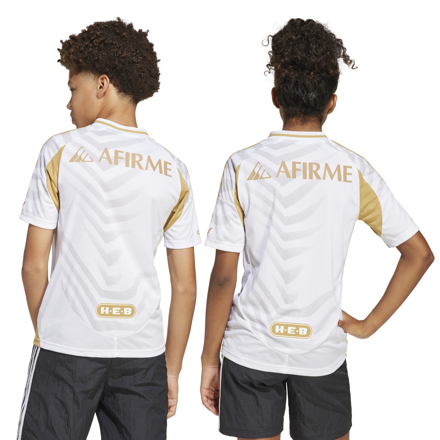 Front view of the Adidas Tigres 3rd replica youth soccer jersey, highlighting lightweight design
