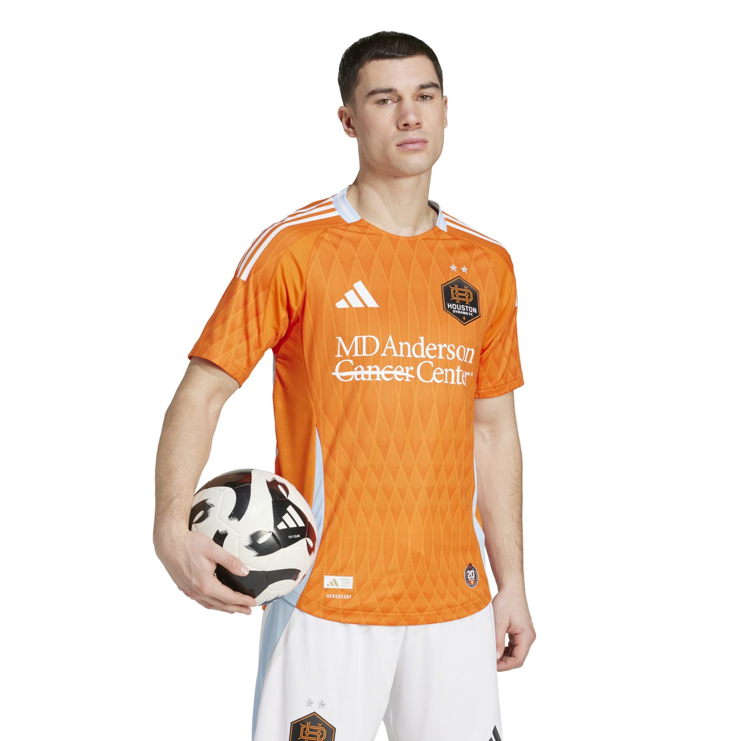 Back angle of the authentic soccer jersey highlighting mesh side panels and recycled polyester fabric texture