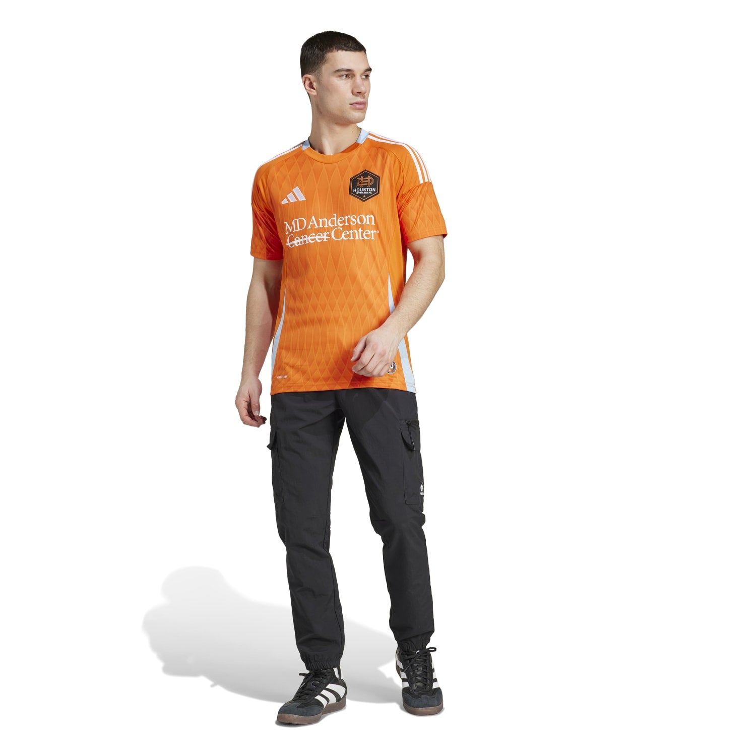 Back view of the Houston Dynamo 2025 Replica Mens Home Jersey illustrating the classic crew neck and modern fit.