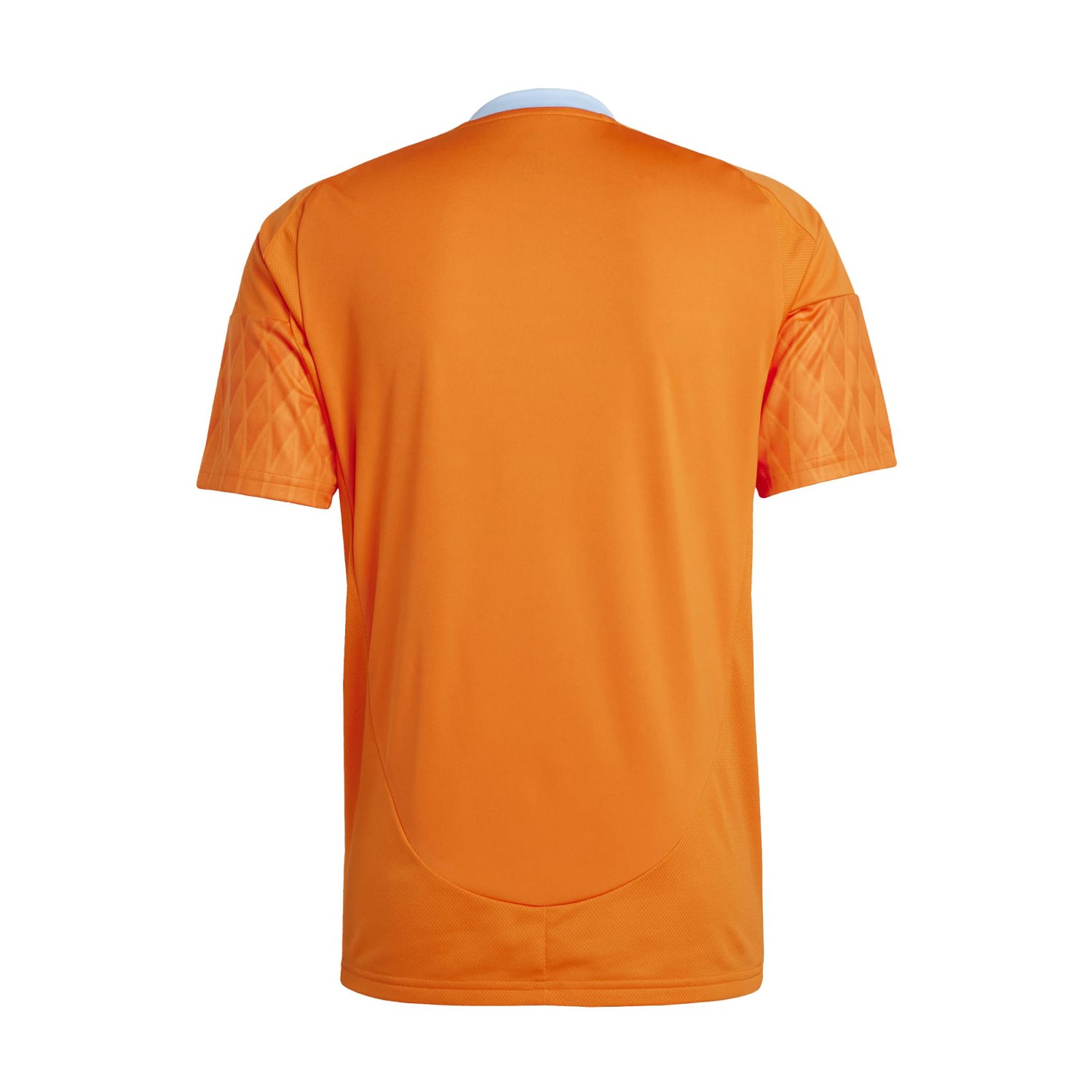 Side angle of the Houston Dynamo jersey featuring breathable mesh panels and AEROREADY technology.