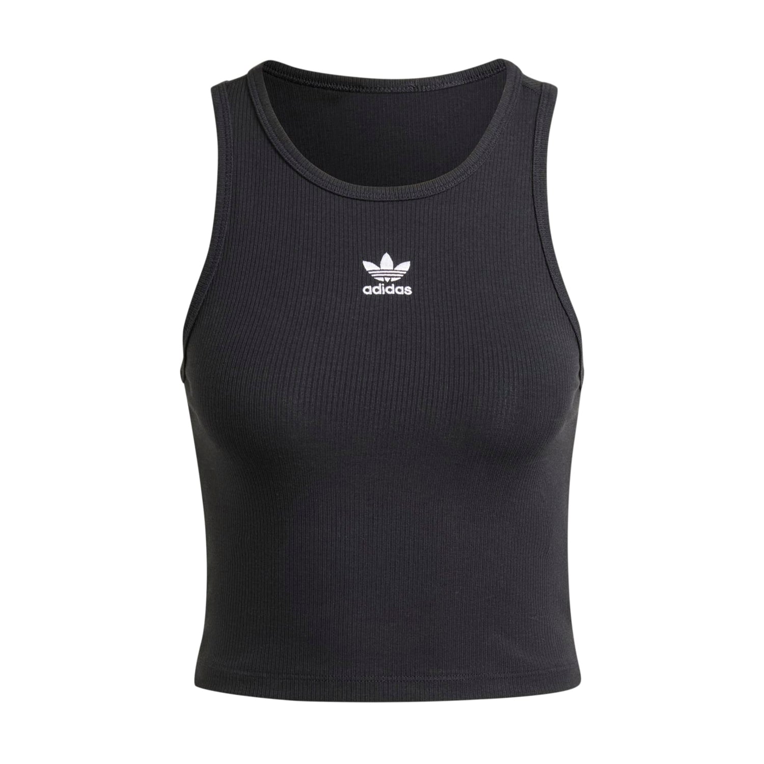 Front view of the Active Comfort Ribbed Tank Top for Women, highlighting its breathable design and ribbed texture.