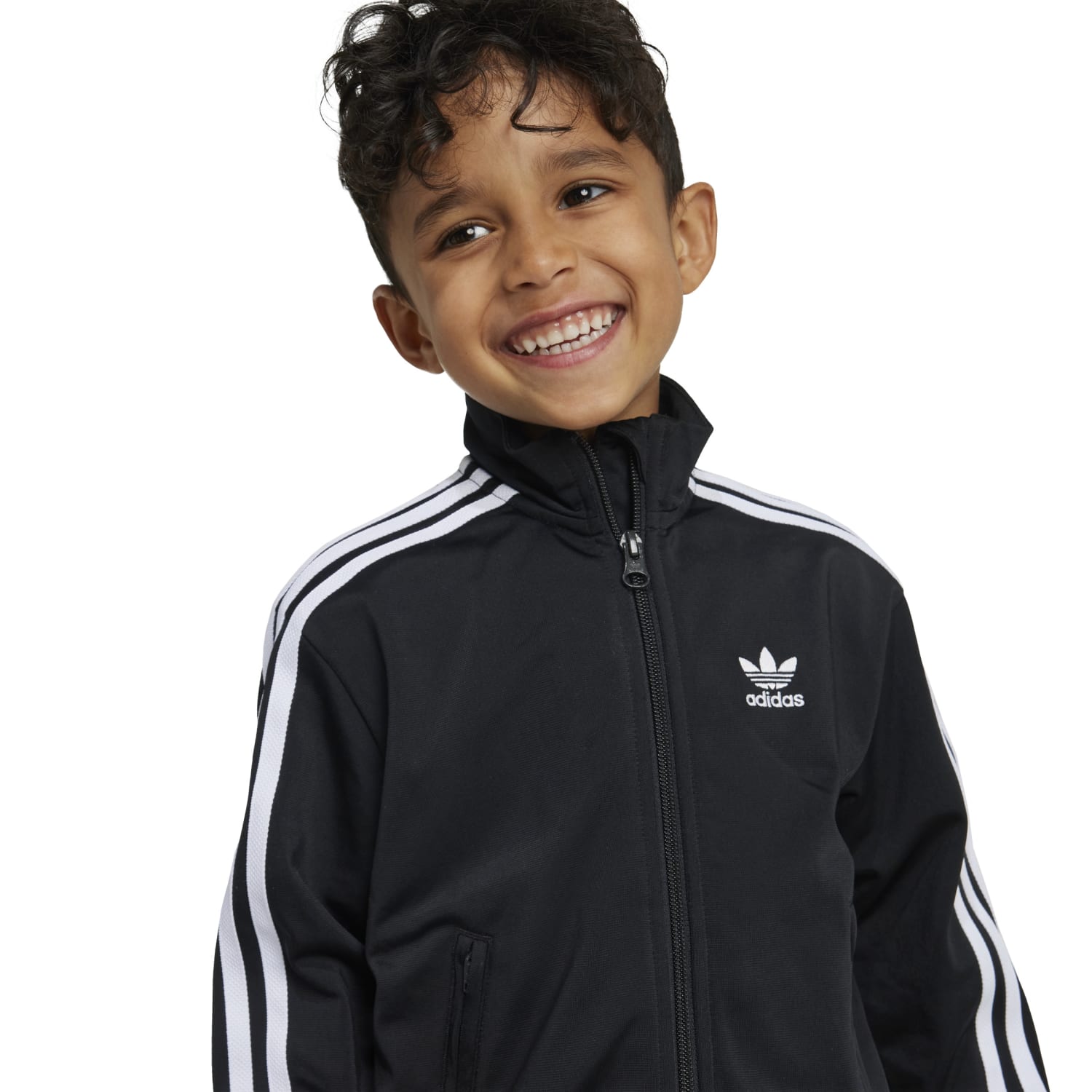 Adidas Firebird Kids Track Set showcasing vibrant colors and three-stripe design.