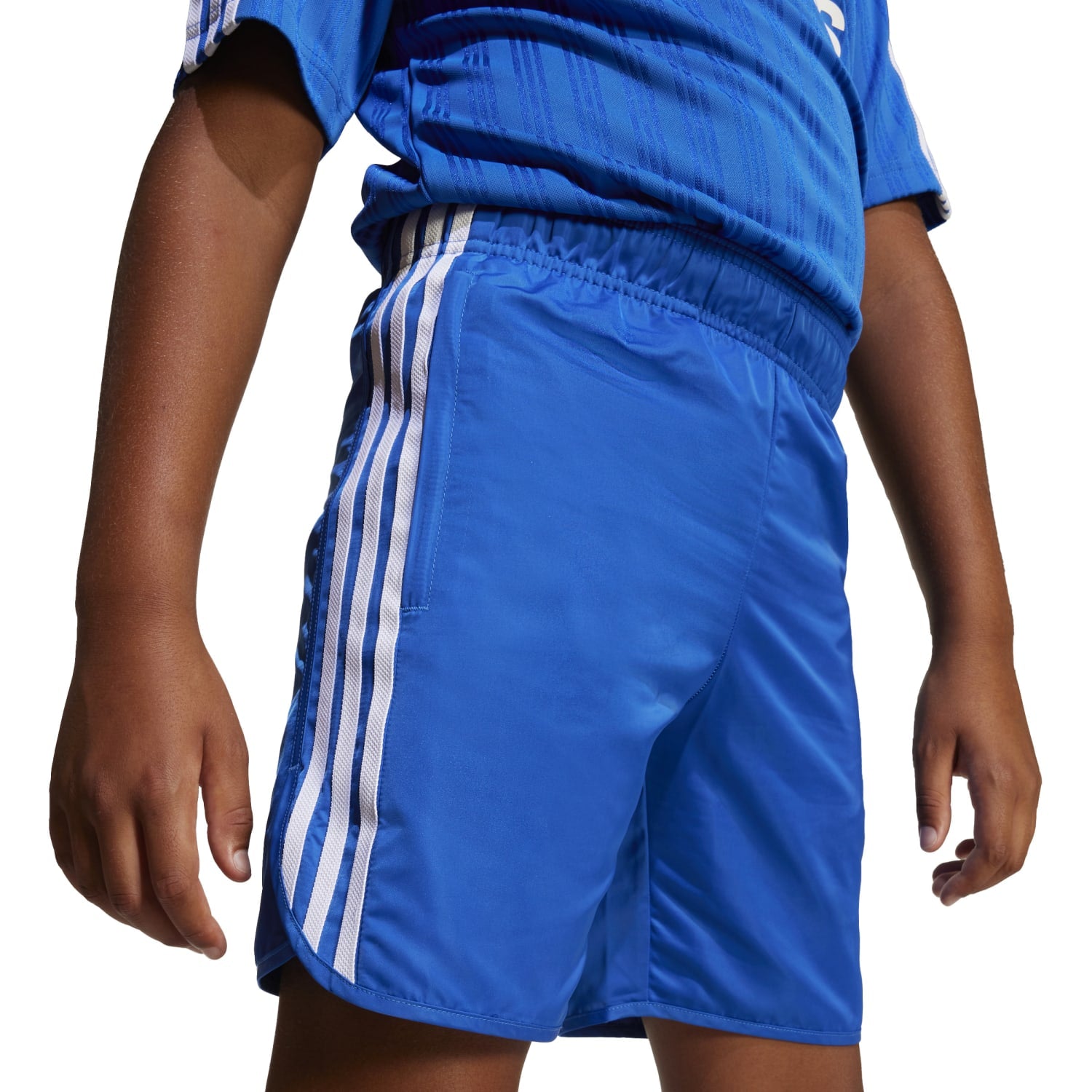 Close-up of comfortable casual shorts for boys with breathable fabric