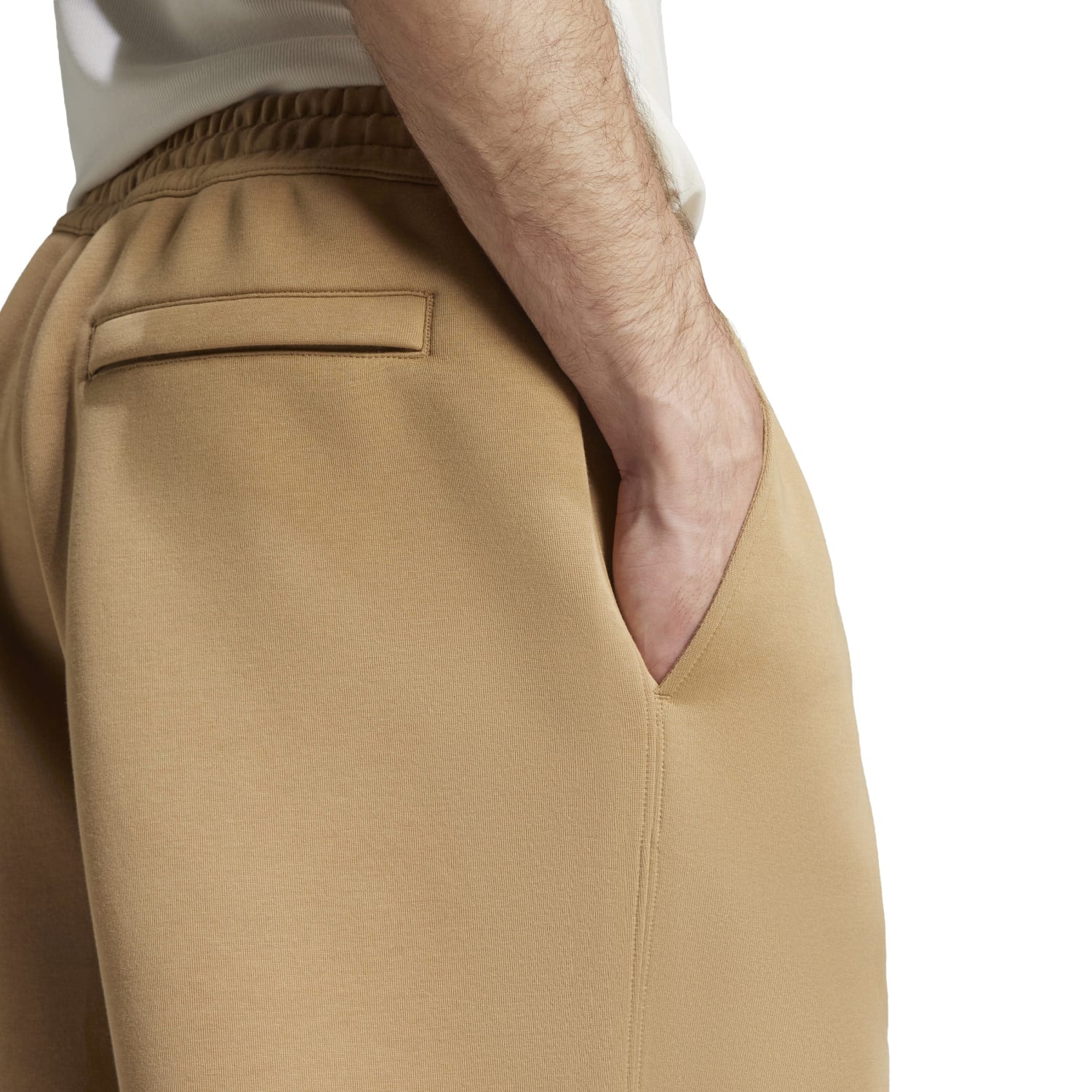 Close-up of the drawstring feature of Adidas mens gym shorts, emphasizing adjustable fit and style.