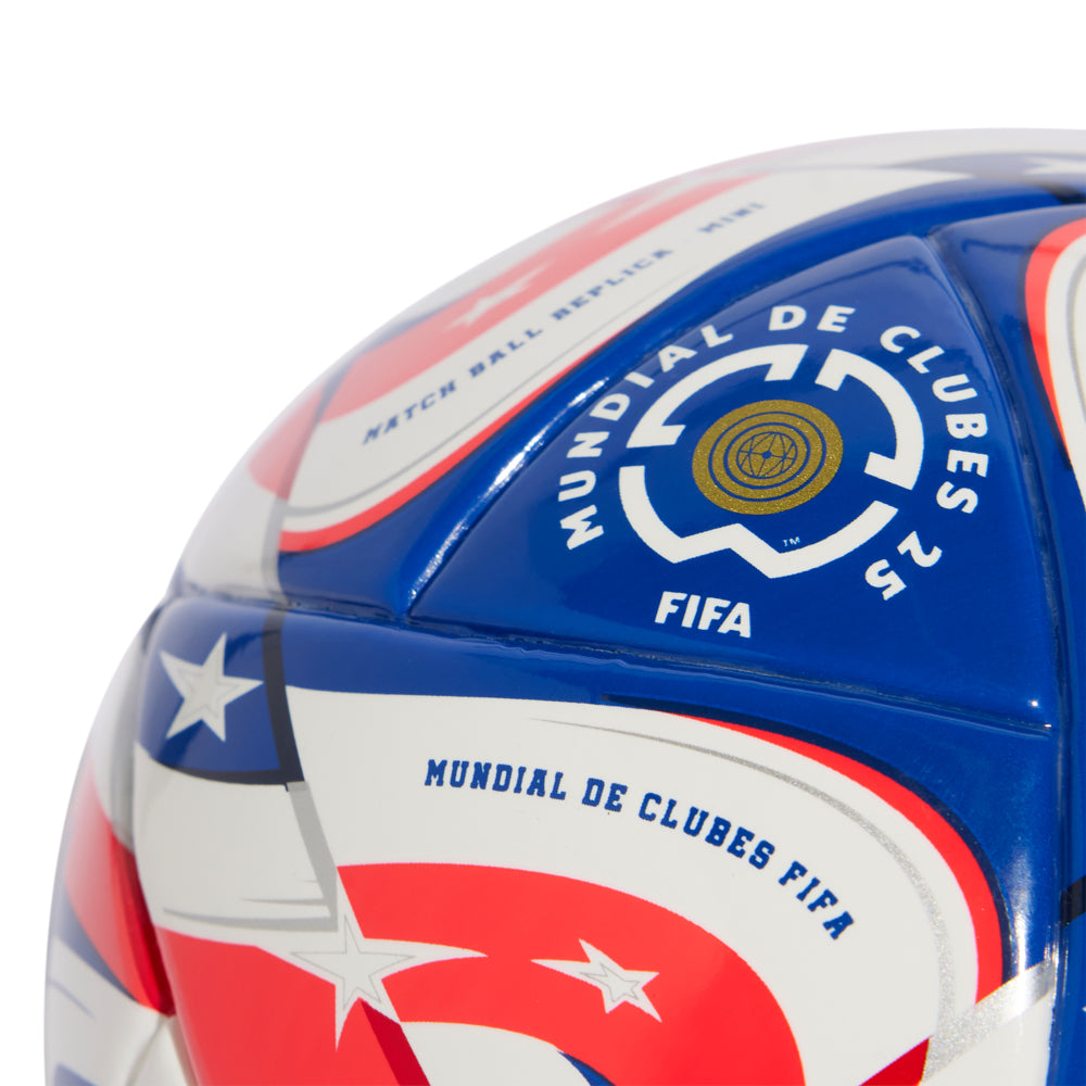 Collectors display of the limited edition FIFA mini ball with detailed logos