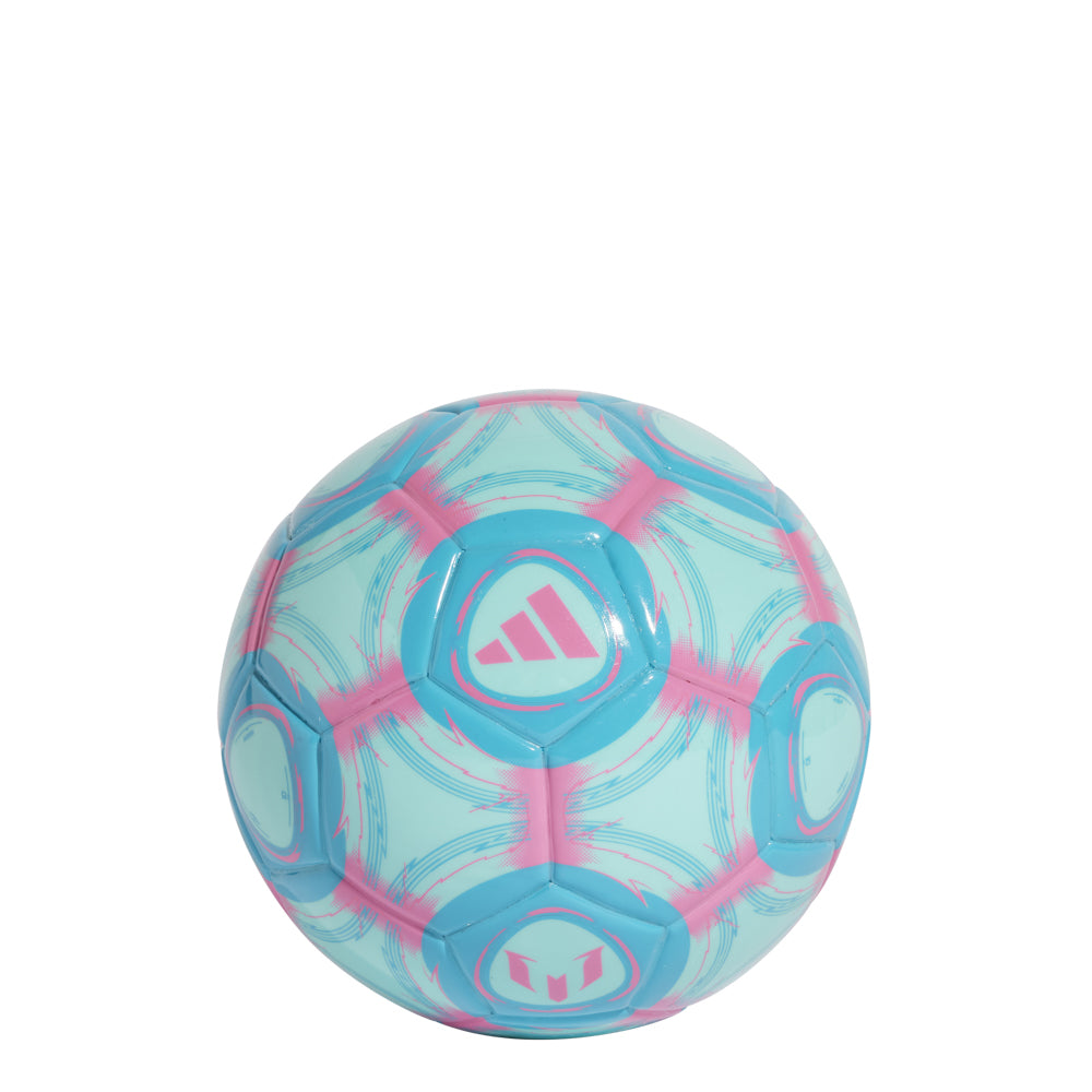 Close-up of StarKick Pink Pro mini soccer ball showing textured TPU surface and precision stitching