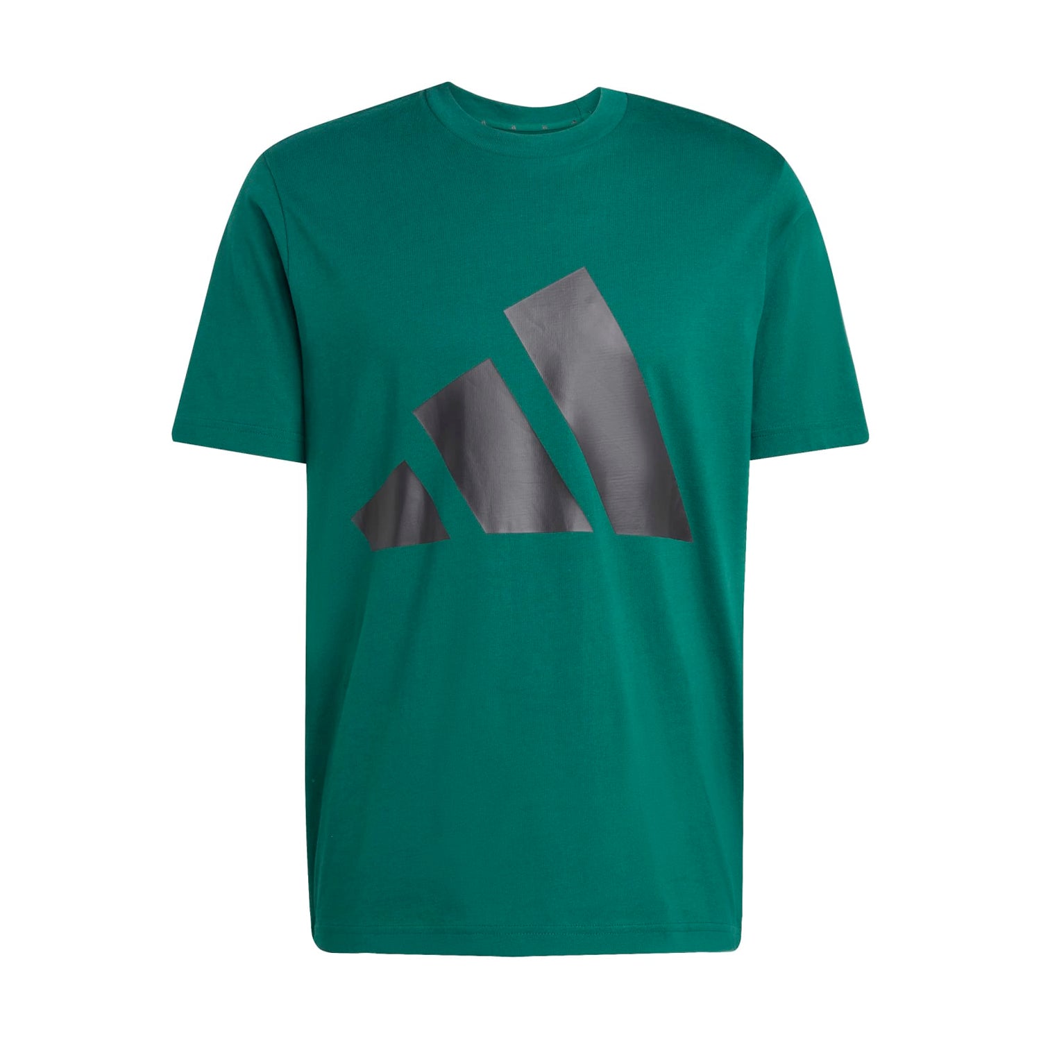 Front view of men's Adidas Badge of Sport BOS Tee showing classic crewneck and logo