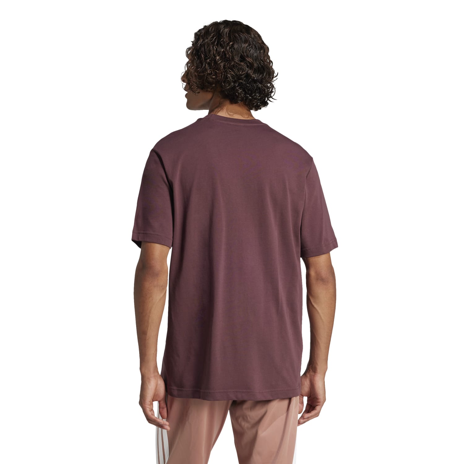 Close-up detail of ribbed crewneck on cotton t-shirt for premium comfort