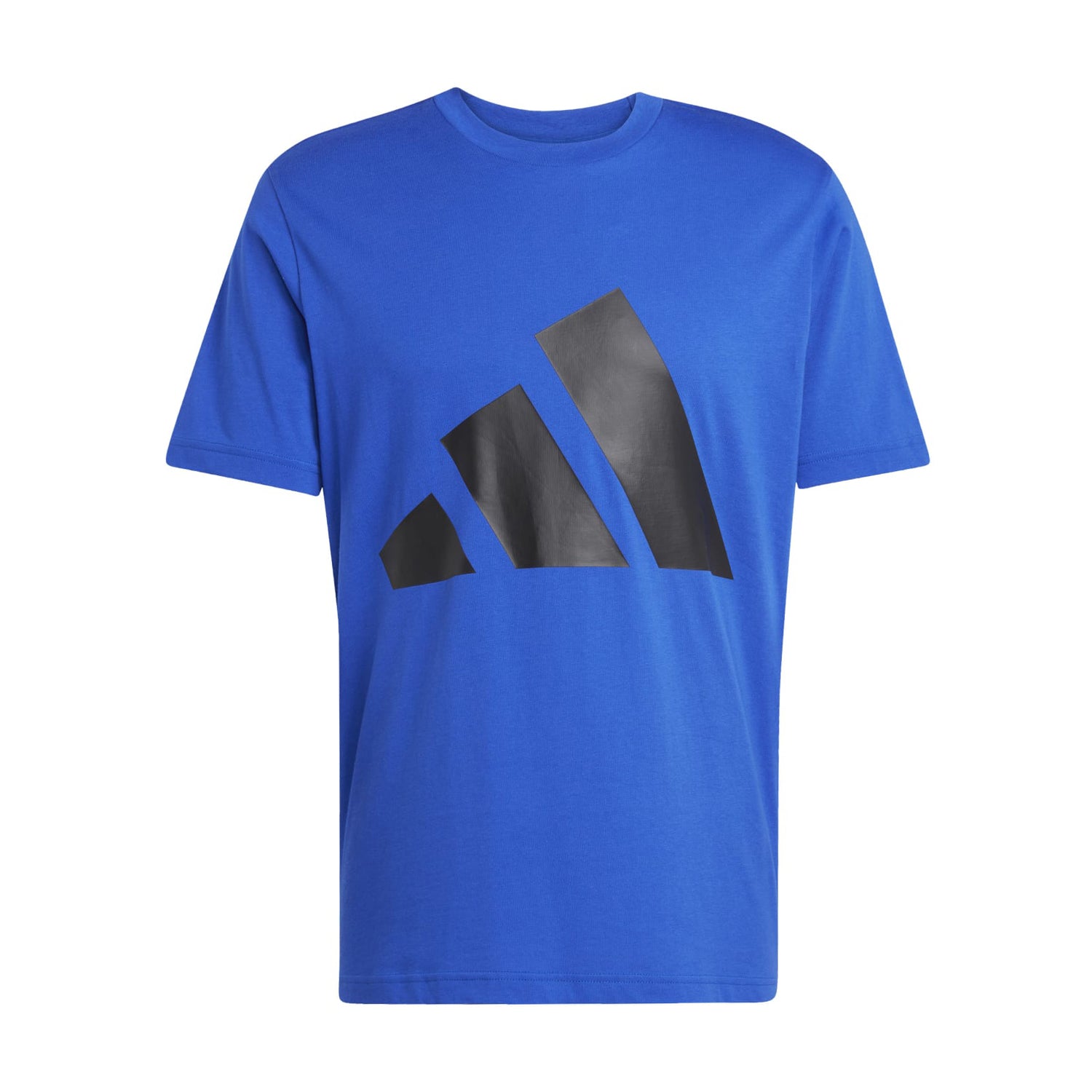 Adidas Essential Men's Cotton Sports T-Shirt front view, highlighting the ribbed crewneck.